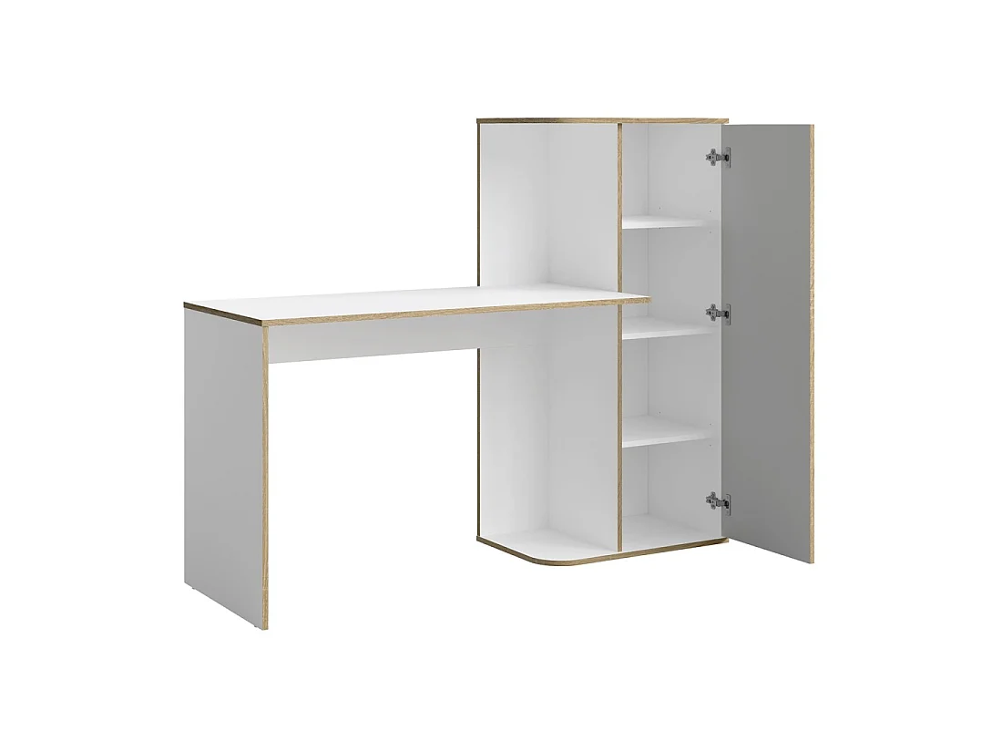 Chambre enfant complète ELYO – Bureau + Lit + Armoire avec bibliothèque