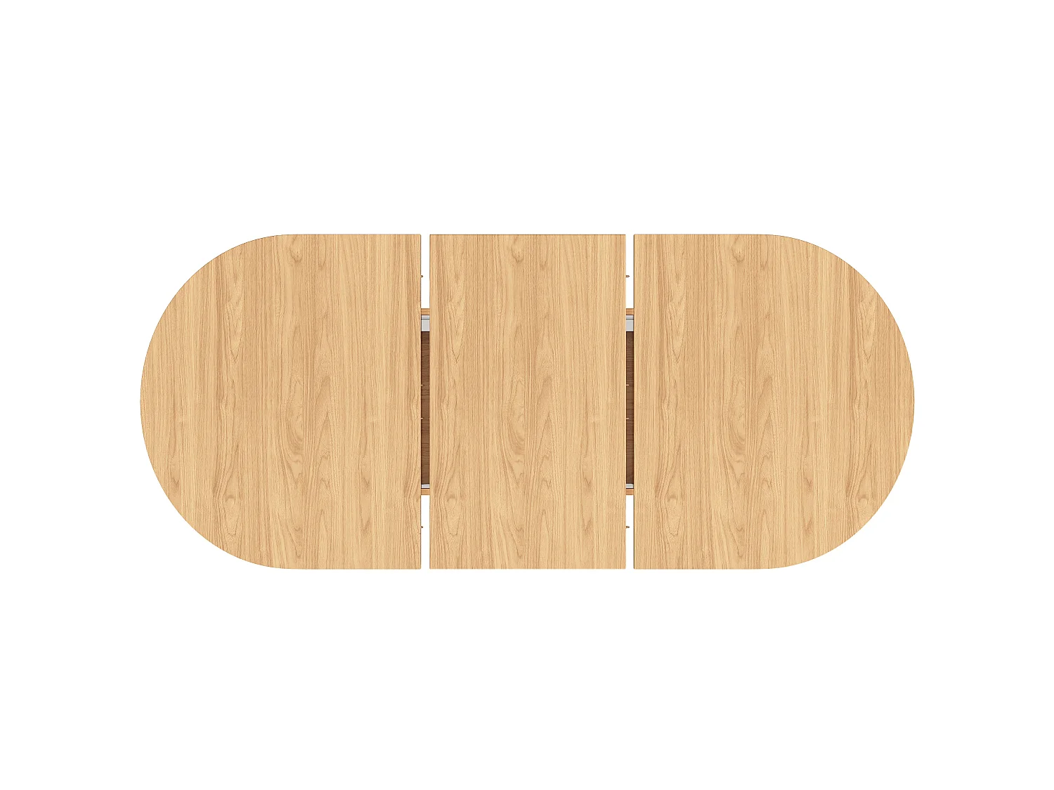 Uitschuifbare eettafel 120-160x80 cm - met verborgen opbergruimte - verdikt tafelblad - Naturel