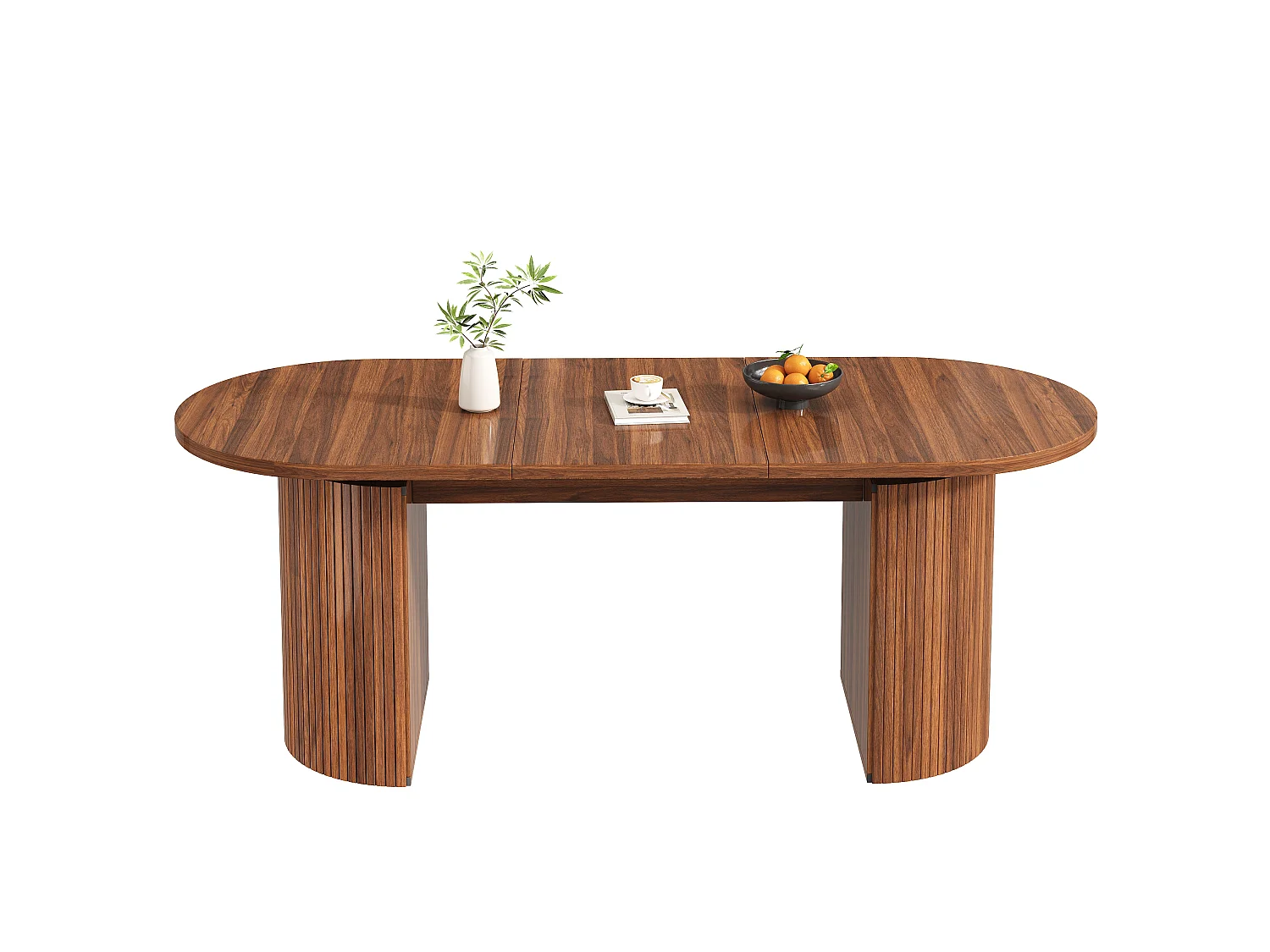 Table à Manger Extensible 120-160x80cm - avec un espace de rangement dissimulé - bureau épaissi - Marron