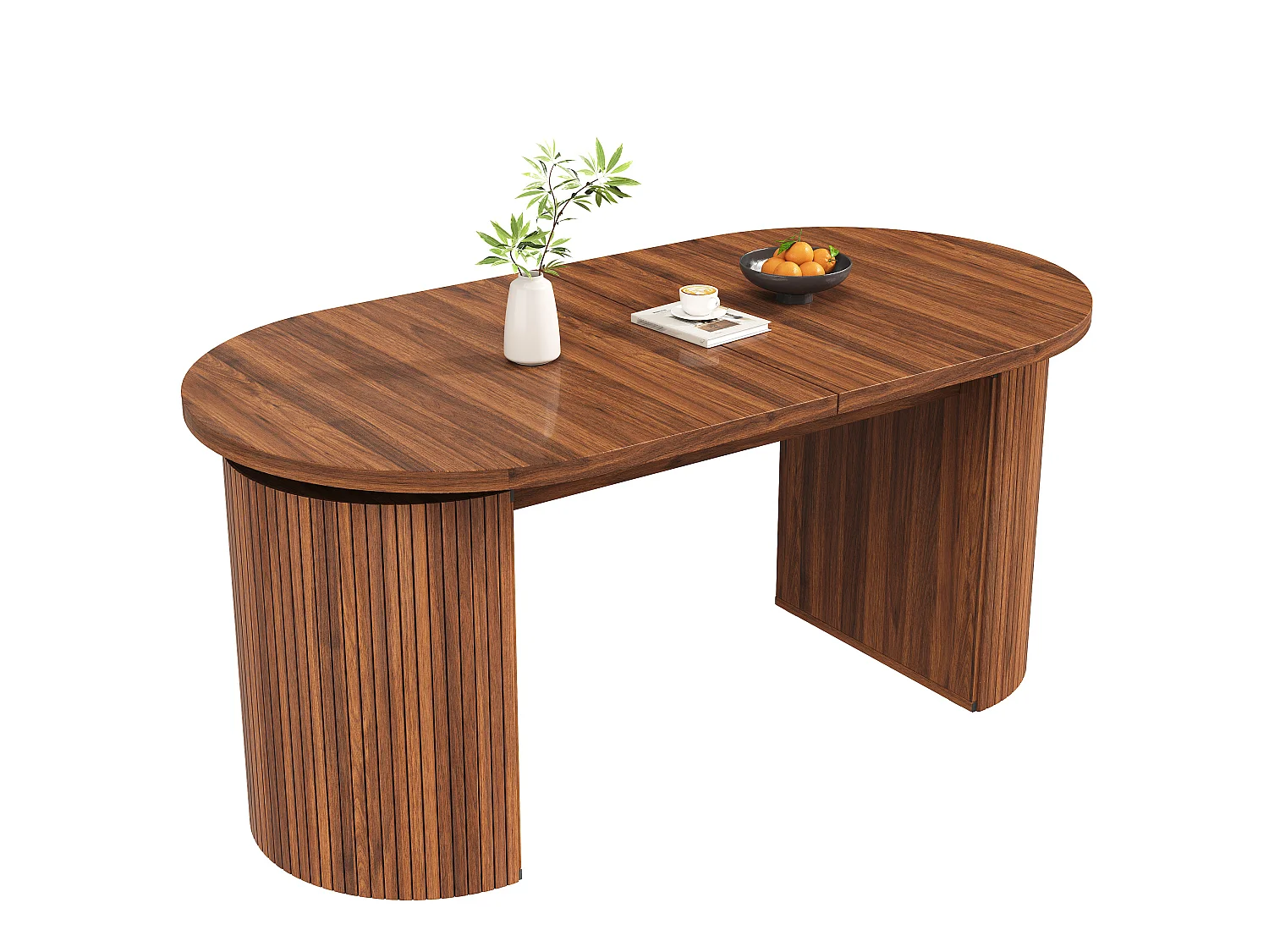 Table à Manger Extensible 120-160x80cm - avec un espace de rangement dissimulé - bureau épaissi - Marron