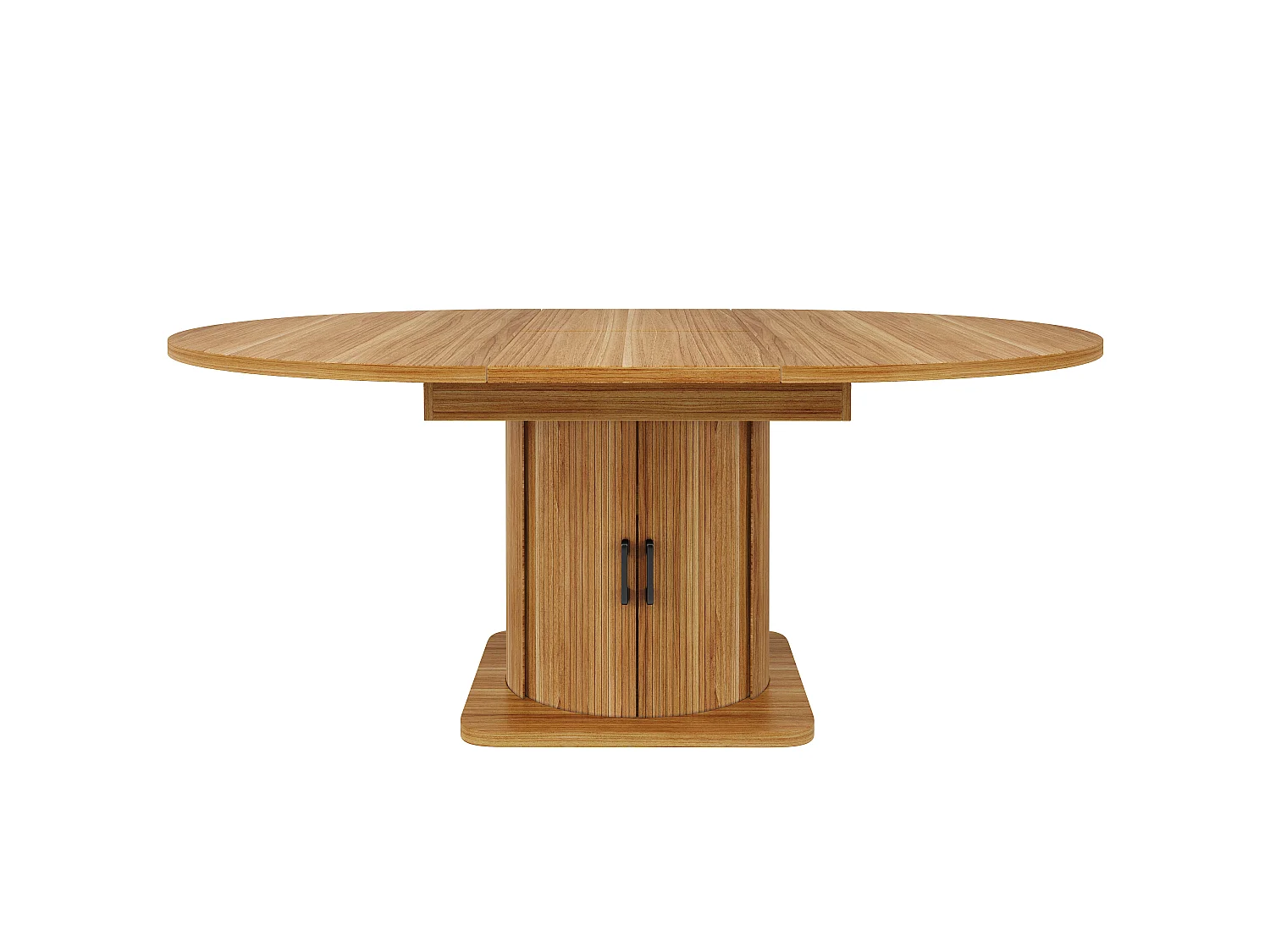 Table à manger extensible 118-158 x 118 cm pour 6 places avec tiroir - Marron foncé