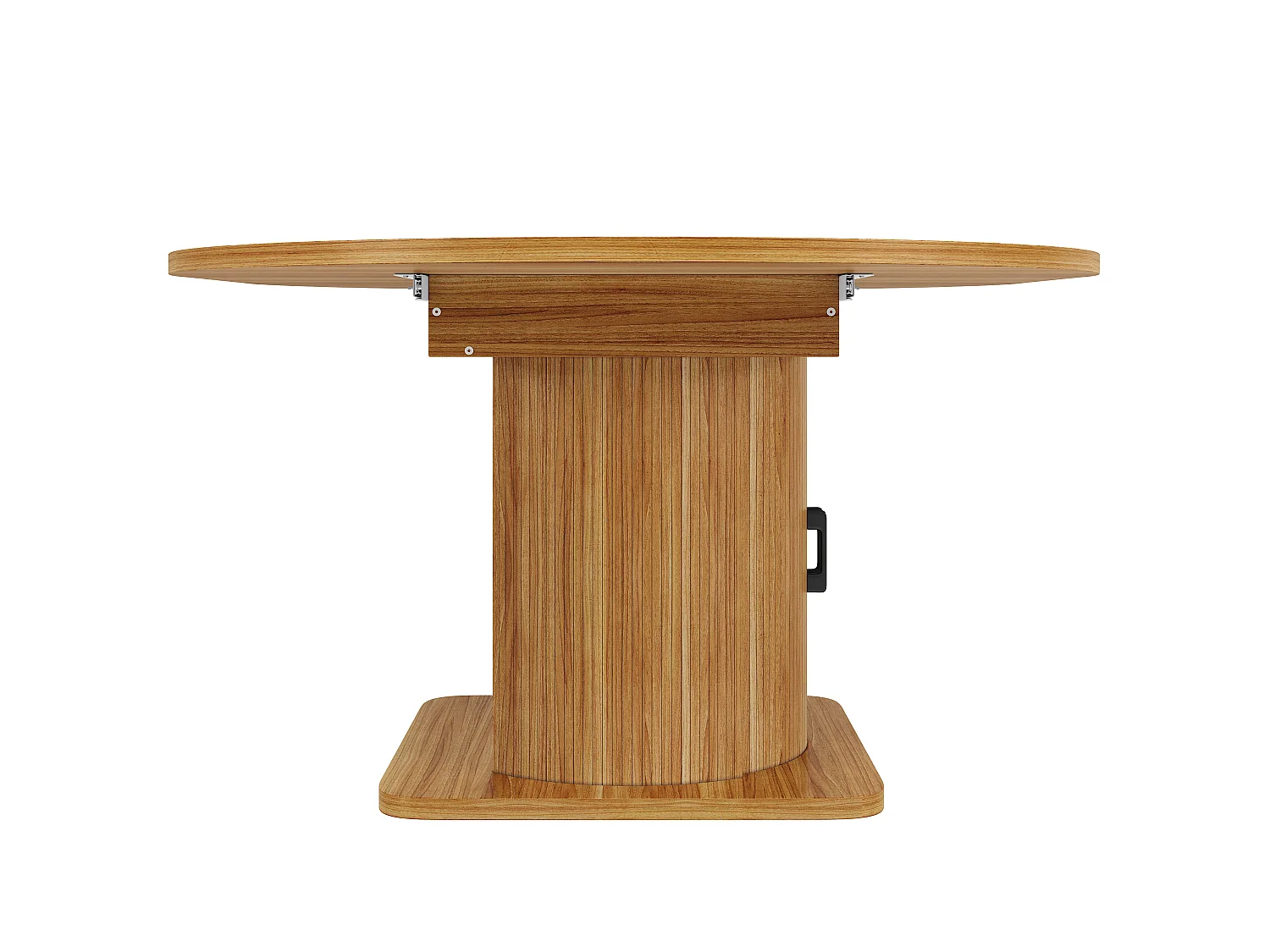 Table à manger extensible 118-158 x 118 cm pour 6 places avec tiroir - Marron foncé