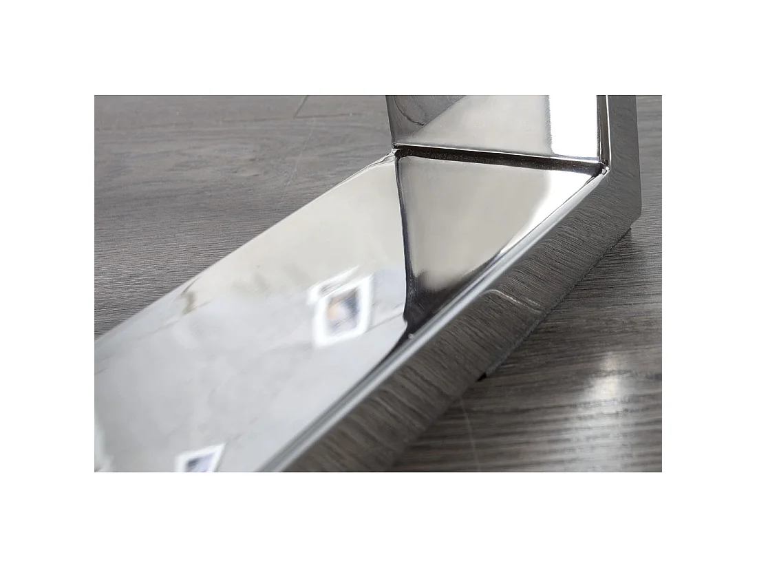 Mesa de centro RAFTA 110 cm en teca reciclada – Diseño industrial con patas metálicas en forma de U