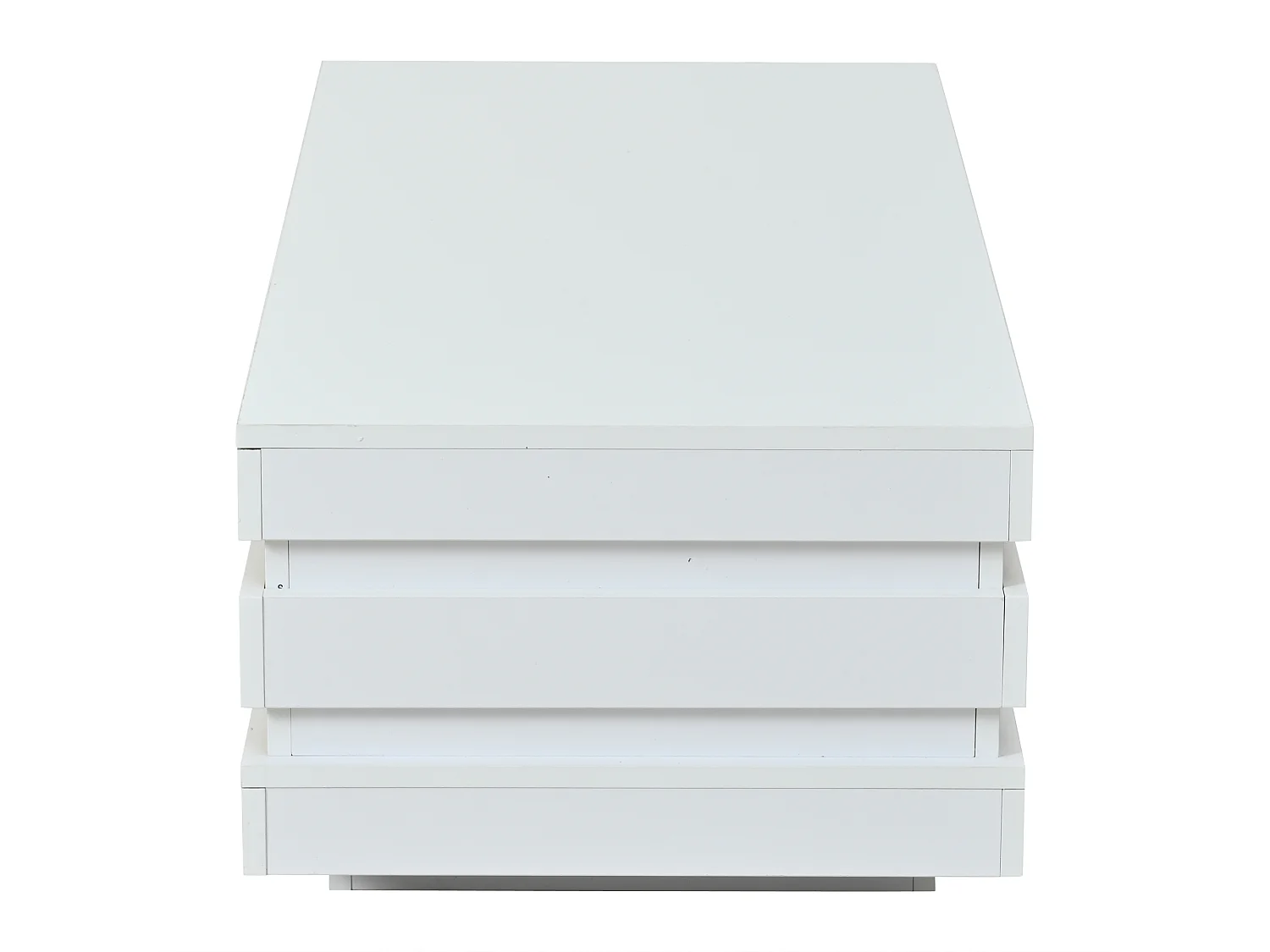 Salontafel 100 x 50 x 35 cm met opbergruimte - Glanzend witte afwerking