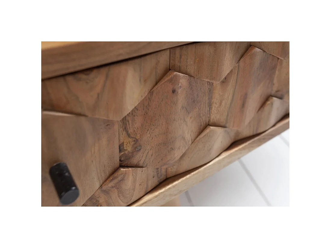 Beistelltisch SCANI 100 cm aus massivem lackiertem Akazienholz im skandinavischen Stil