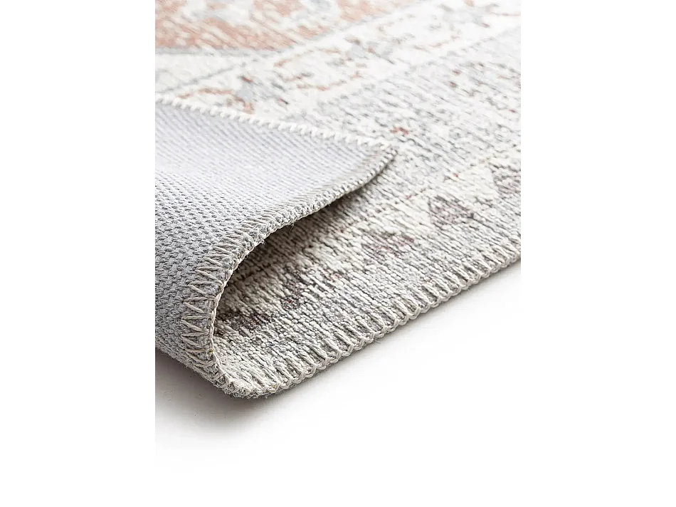 Tapis extérieur - vintage oriental - gris / rouille - 120 x 170 cm - LUA