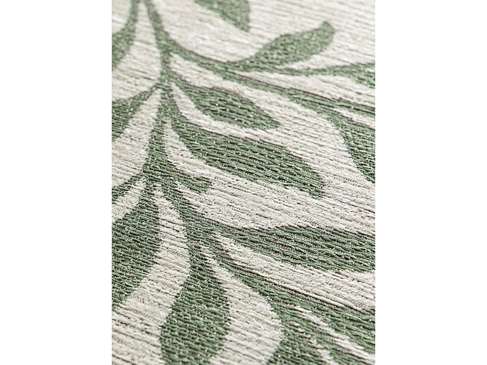 Tapis extérieur - motifs floraux - vert - 200 x 290 cm - LUA