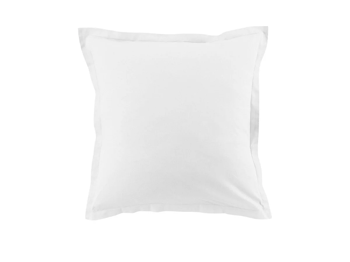 Parure housse de couette 260x240cm + 2 taies 100% coton blanc - VITALIA
