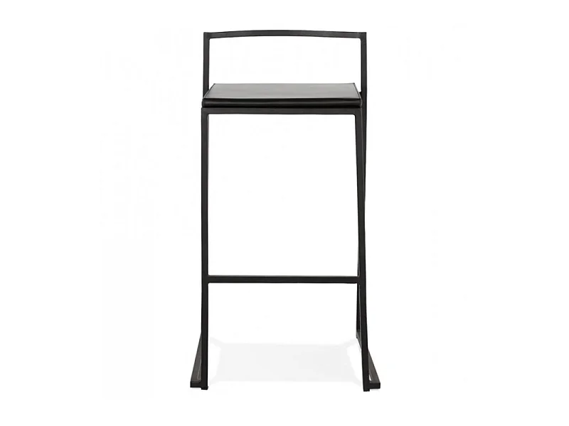 Lot de 4 tabourets snack mi-hauteur CASA noir design industriel