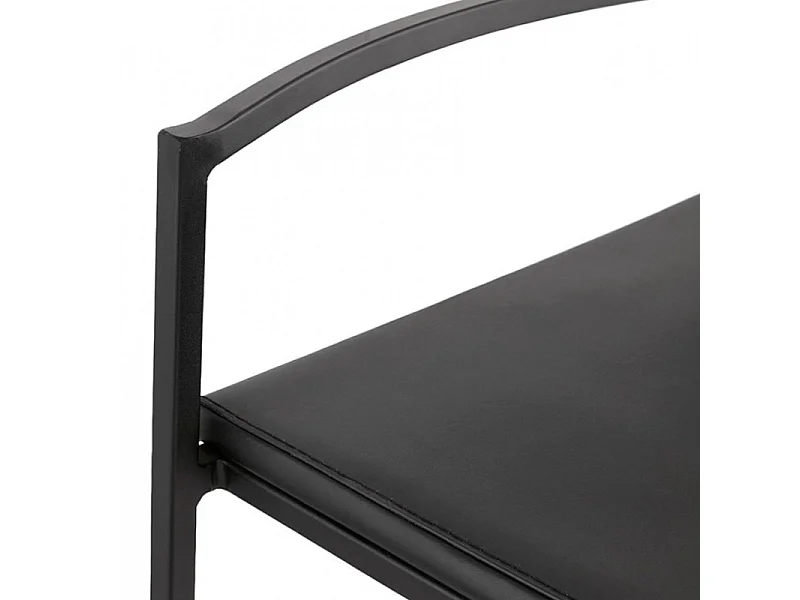 Lot de 4 tabourets snack mi-hauteur CASA noir design industriel