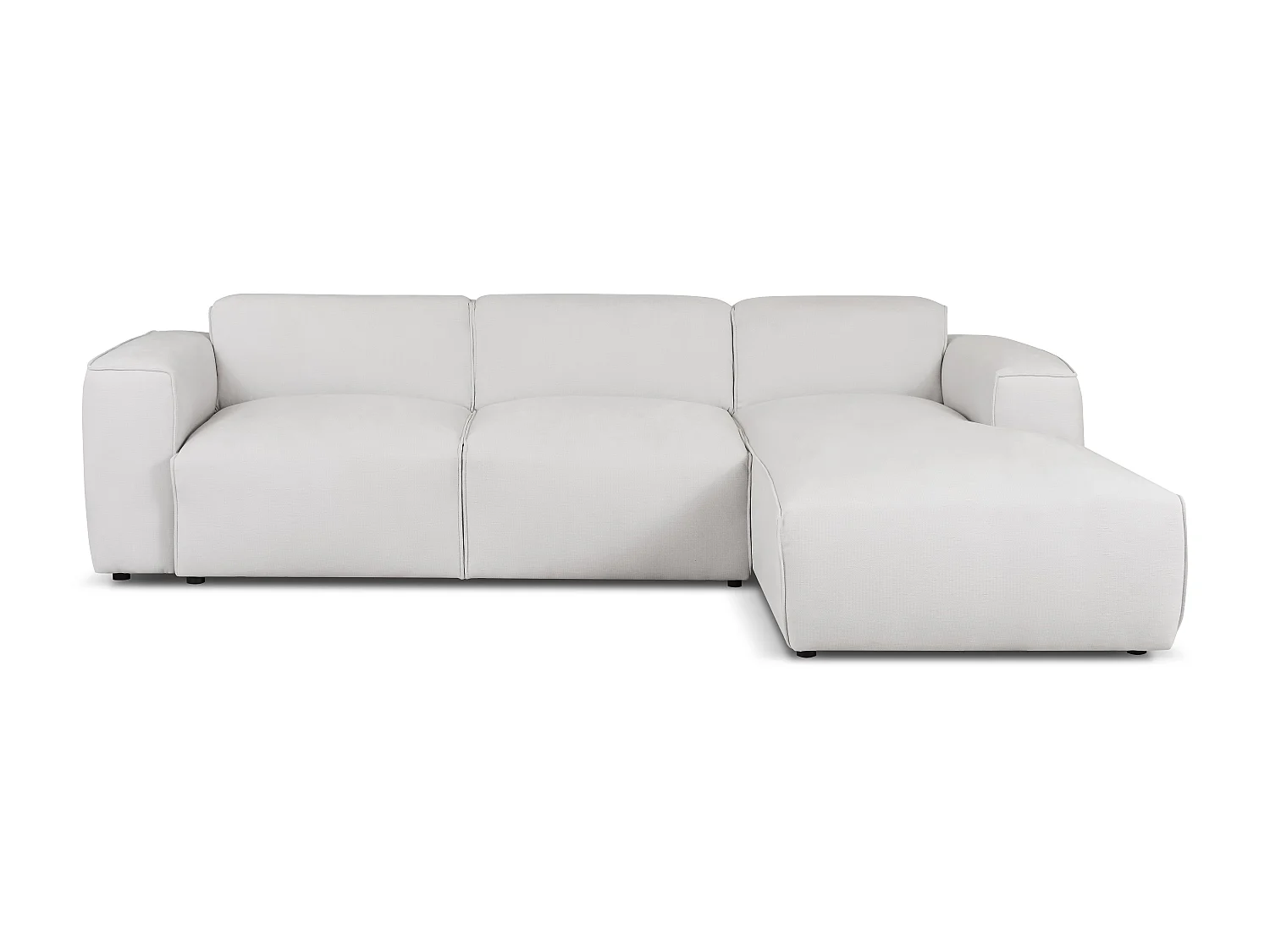 MILKY – narożnik rozkładany prawostronny  275x174 cm, VEGA 12 jasnoszary