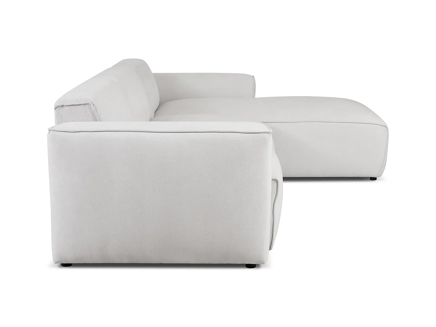 MILKY – narożnik rozkładany prawostronny  275x174 cm, VEGA 12 jasnoszary