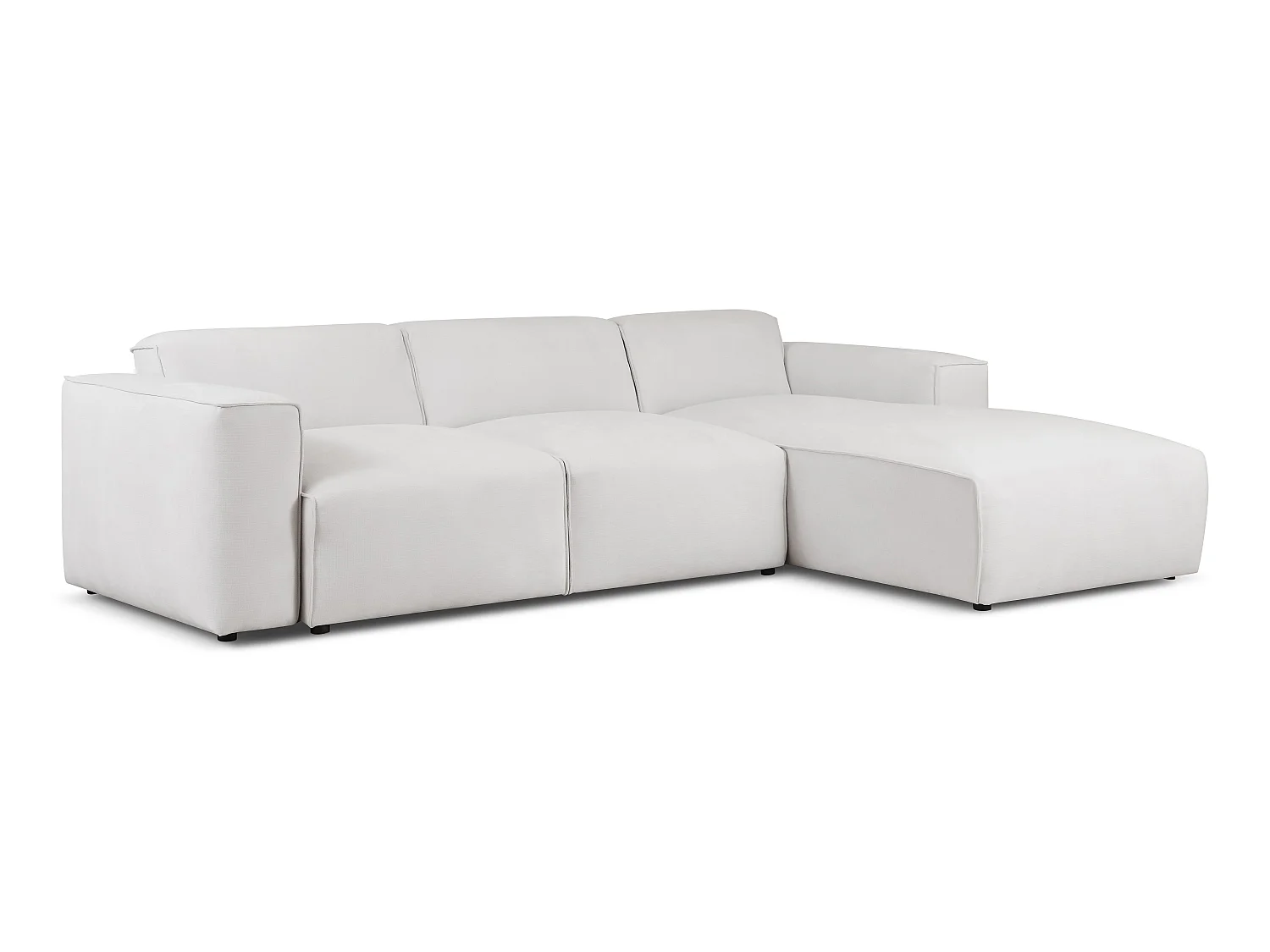 MILKY – narożnik rozkładany prawostronny  275x174 cm, VEGA 12 jasnoszary