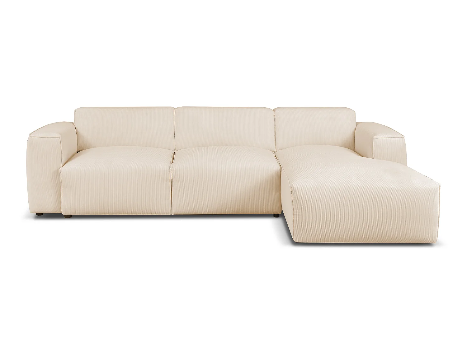 MILKY – canapé d’angle convertible droit 275x174 cm, FJORD 23 crème