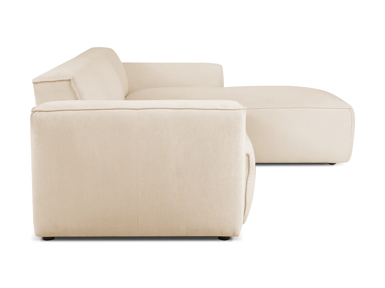 MILKY – canapé d’angle convertible droit 275x174 cm, FJORD 23 crème