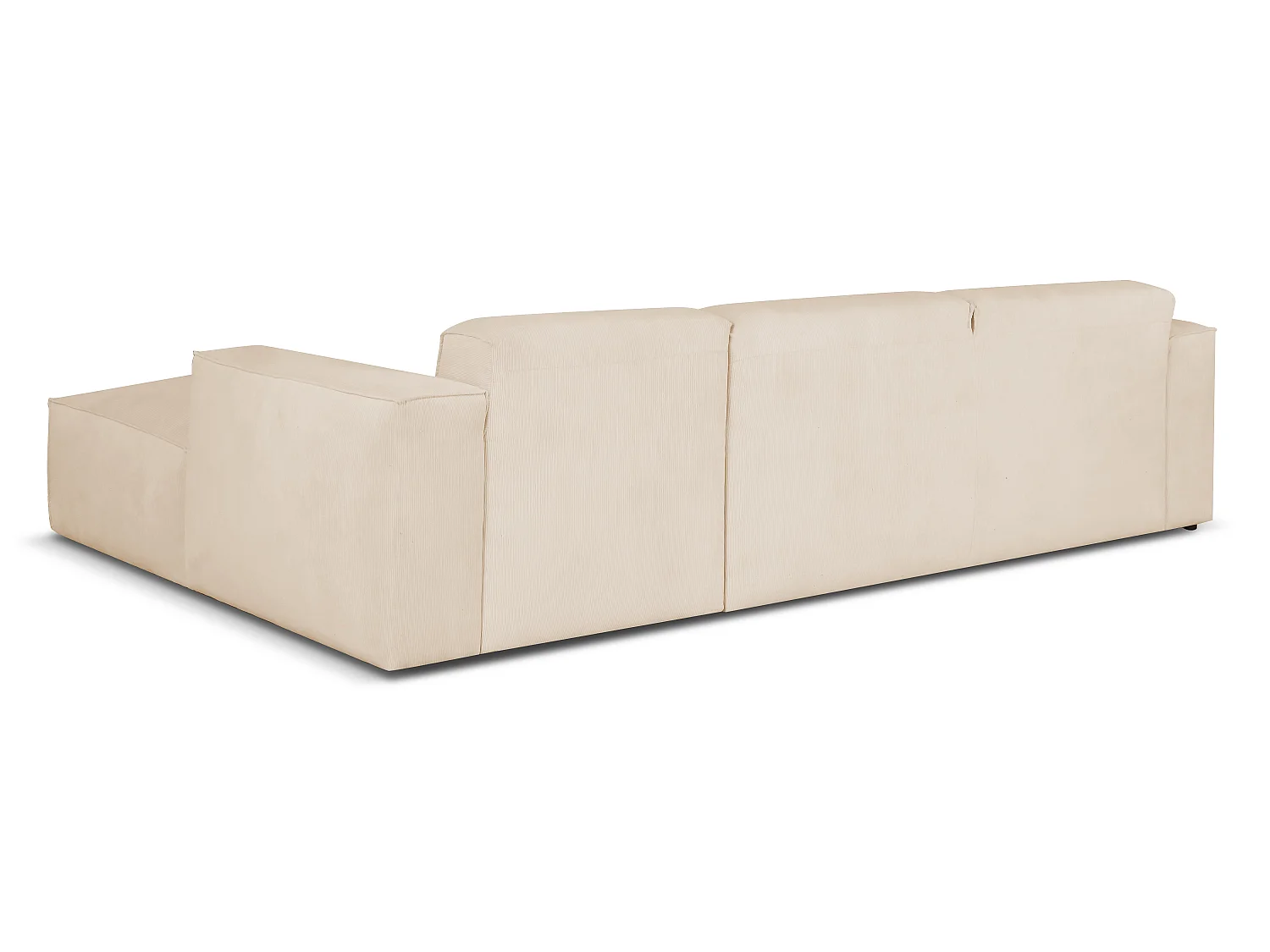 MILKY – canapé d’angle convertible droit 275x174 cm, FJORD 23 crème