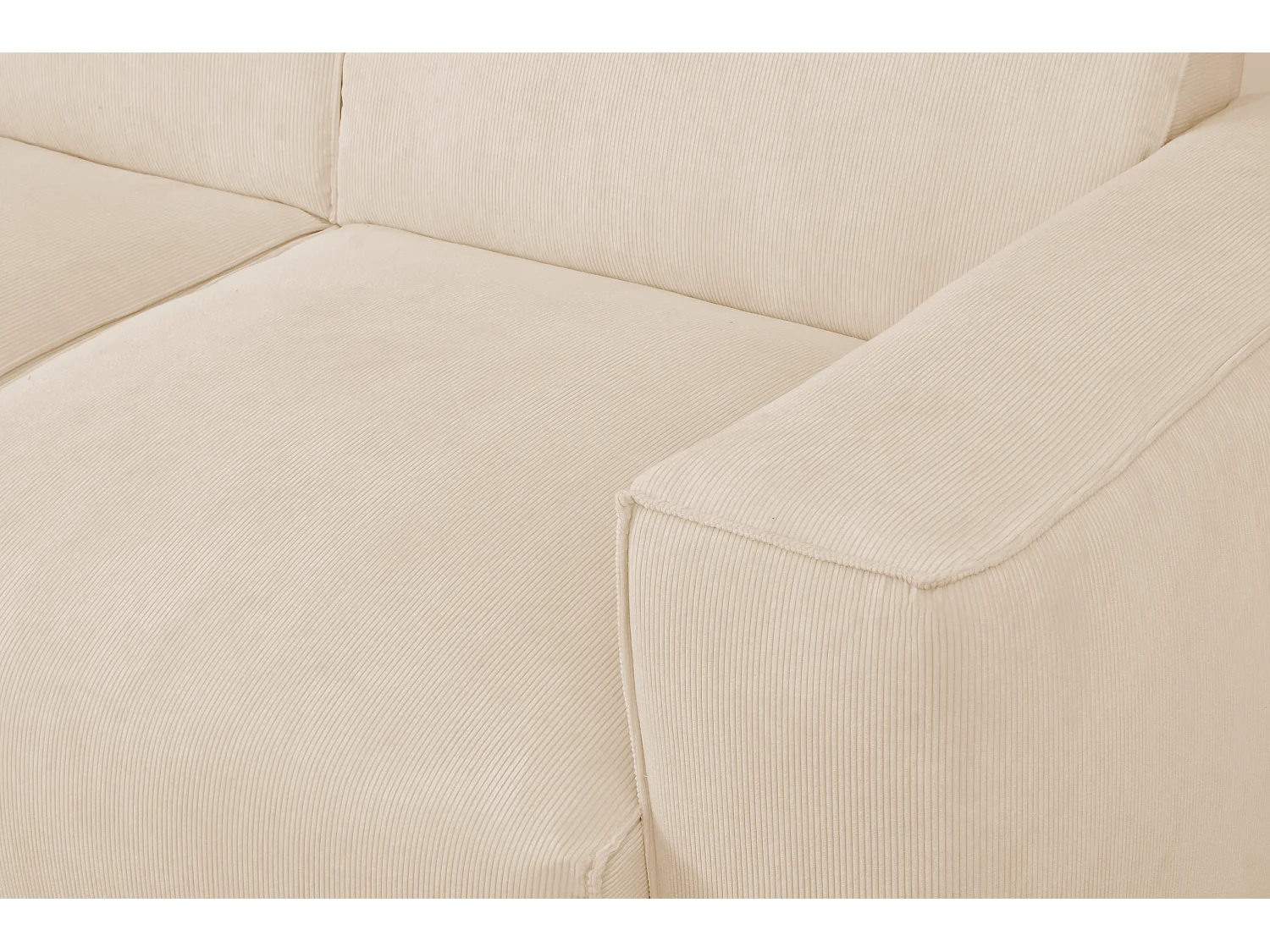 MILKY – canapé d’angle convertible gauche 275x174 cm, FJORD 23 crème