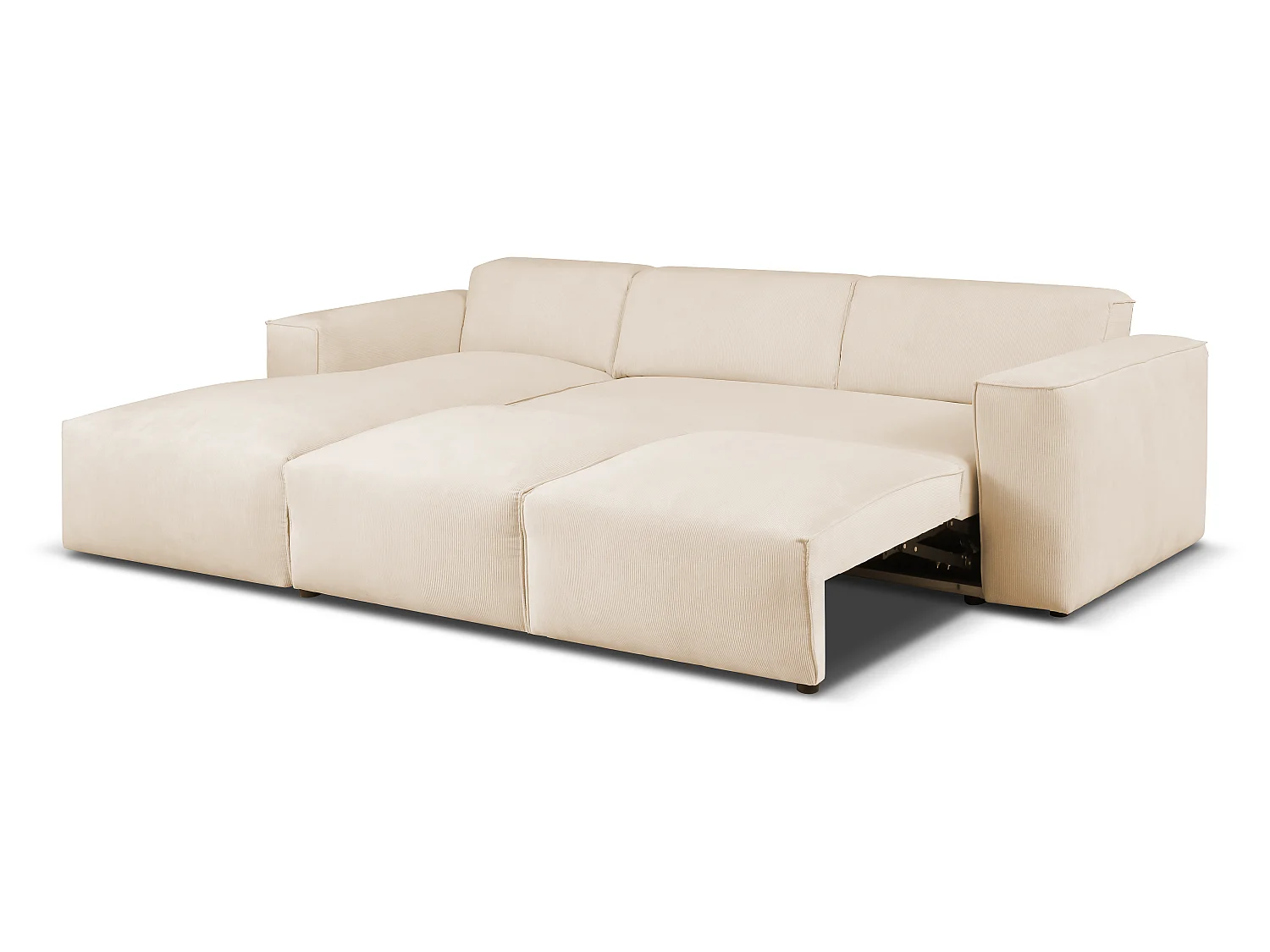 MILKY – canapé d’angle convertible gauche 275x174 cm, FJORD 23 crème