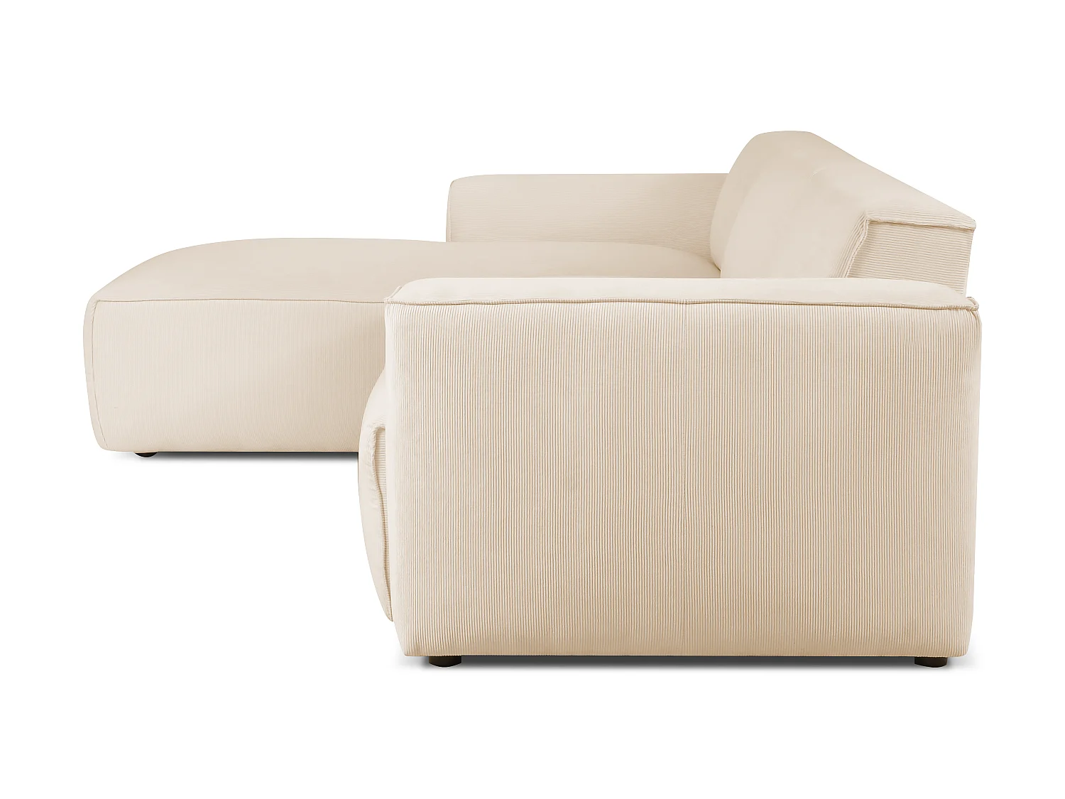 MILKY – canapé d’angle convertible gauche 275x174 cm, FJORD 23 crème