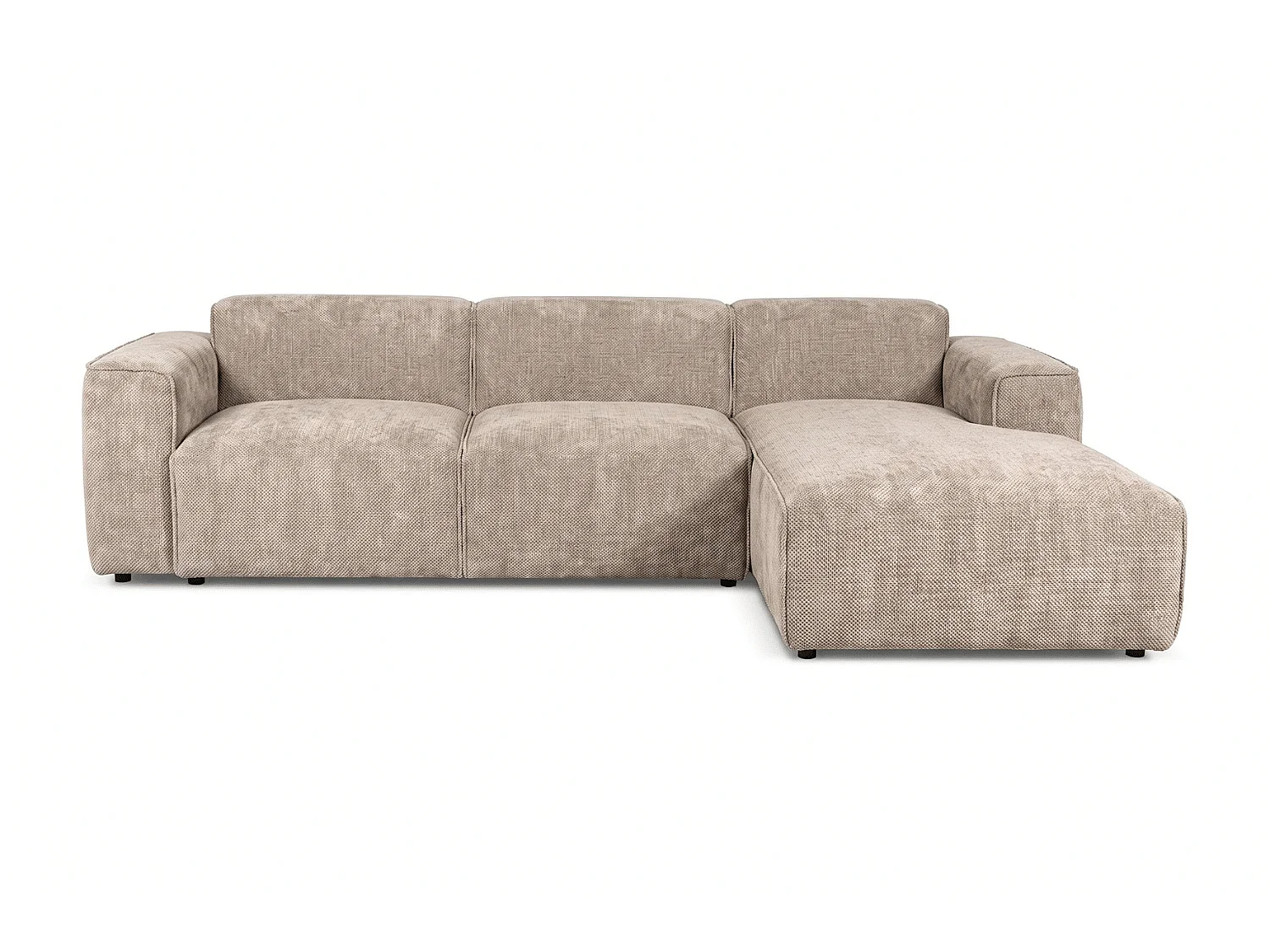 MILKY – ausziehbares Ecksofa rechts 275x174 cm, VEGA 3 beige