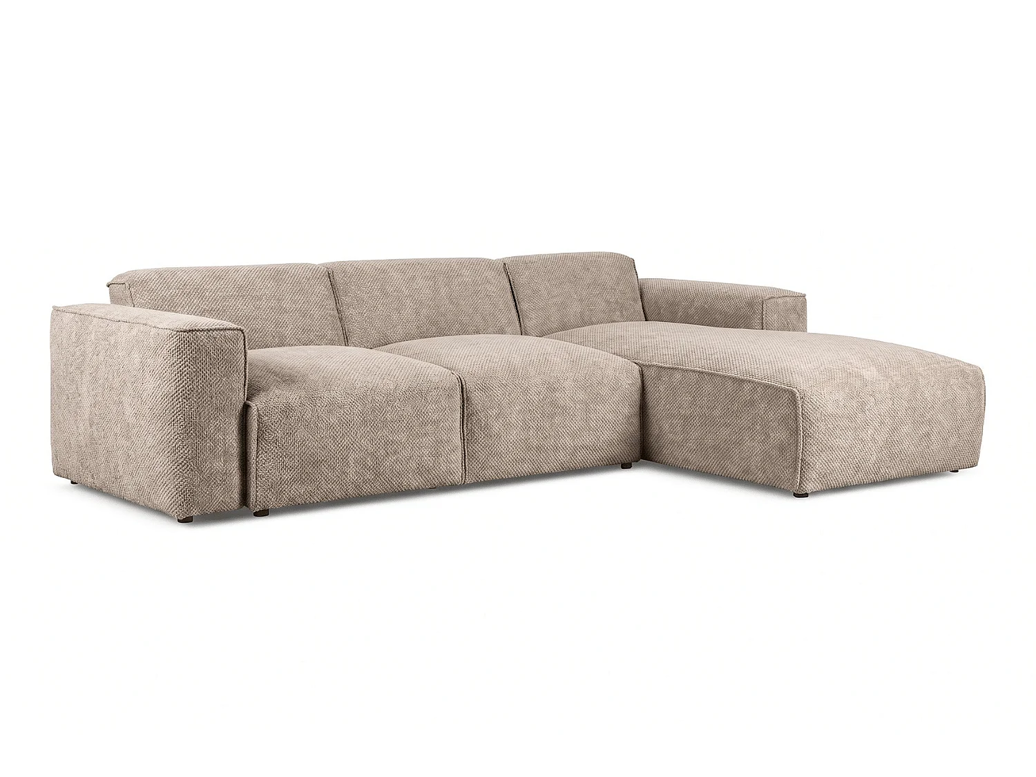 MILKY – ausziehbares Ecksofa rechts 275x174 cm, VEGA 3 beige