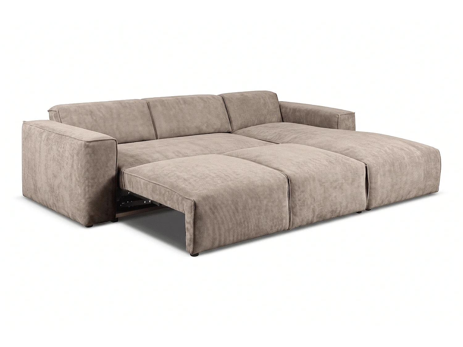 MILKY – ausziehbares Ecksofa rechts 275x174 cm, VEGA 3 beige