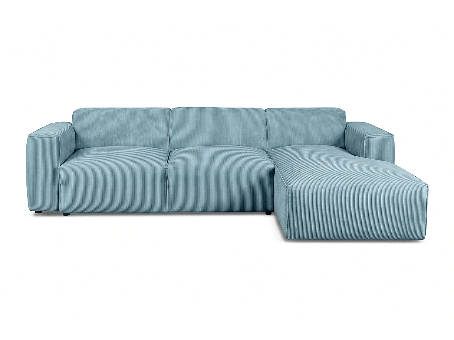 MILKY – canapé d’angle convertible droit 275x174 cm, FJORD 83 bleu
