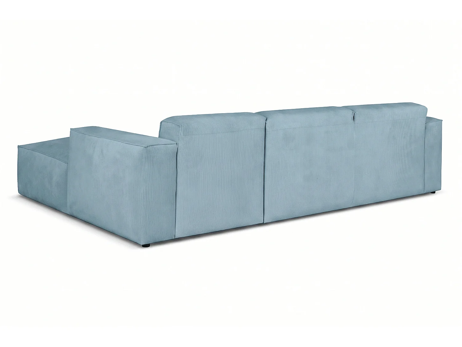 MILKY – canapé d’angle convertible droit 275x174 cm, FJORD 83 bleu