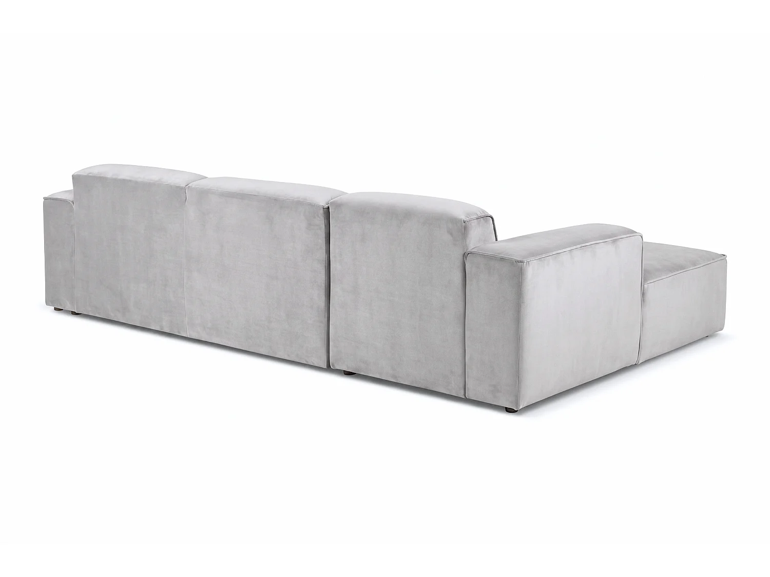 MILKY – canapé d’angle convertible gauche 275x174 cm, RIVIERA 82 gris clair