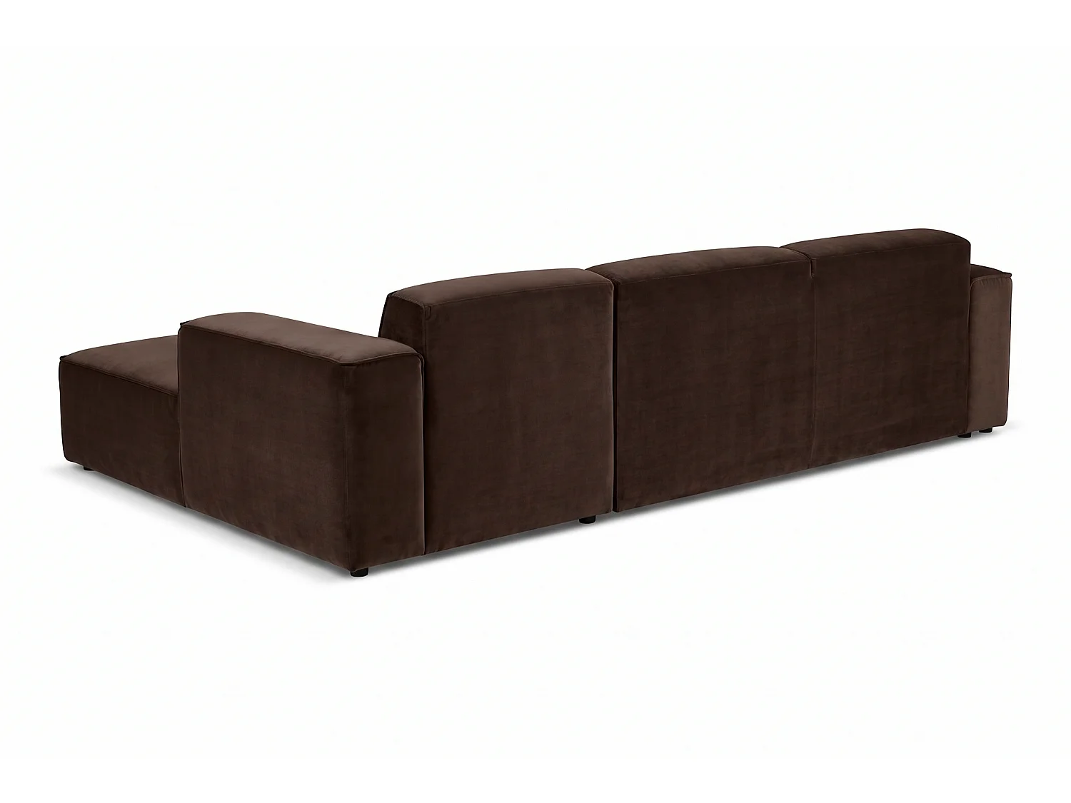 MILKY – canapé d’angle convertible gauche 275x174 cm, RIVIERA 28 marron