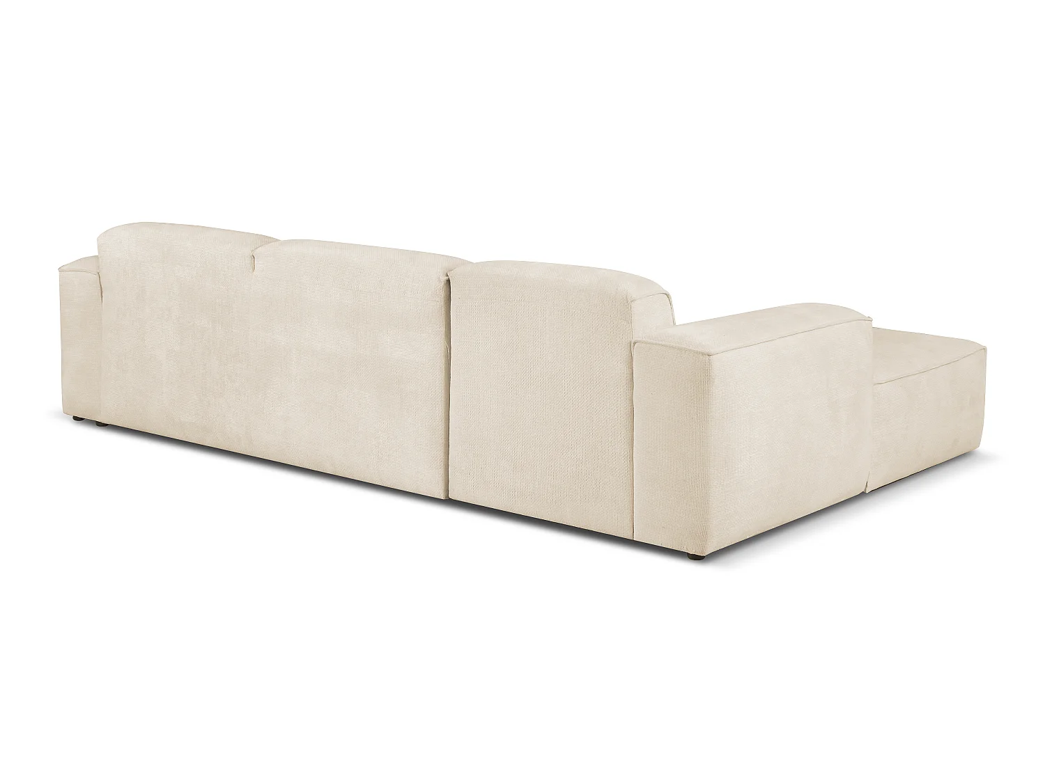 MILKY – canapé d’angle convertible gauche 275x174 cm, FLOW 5 crème