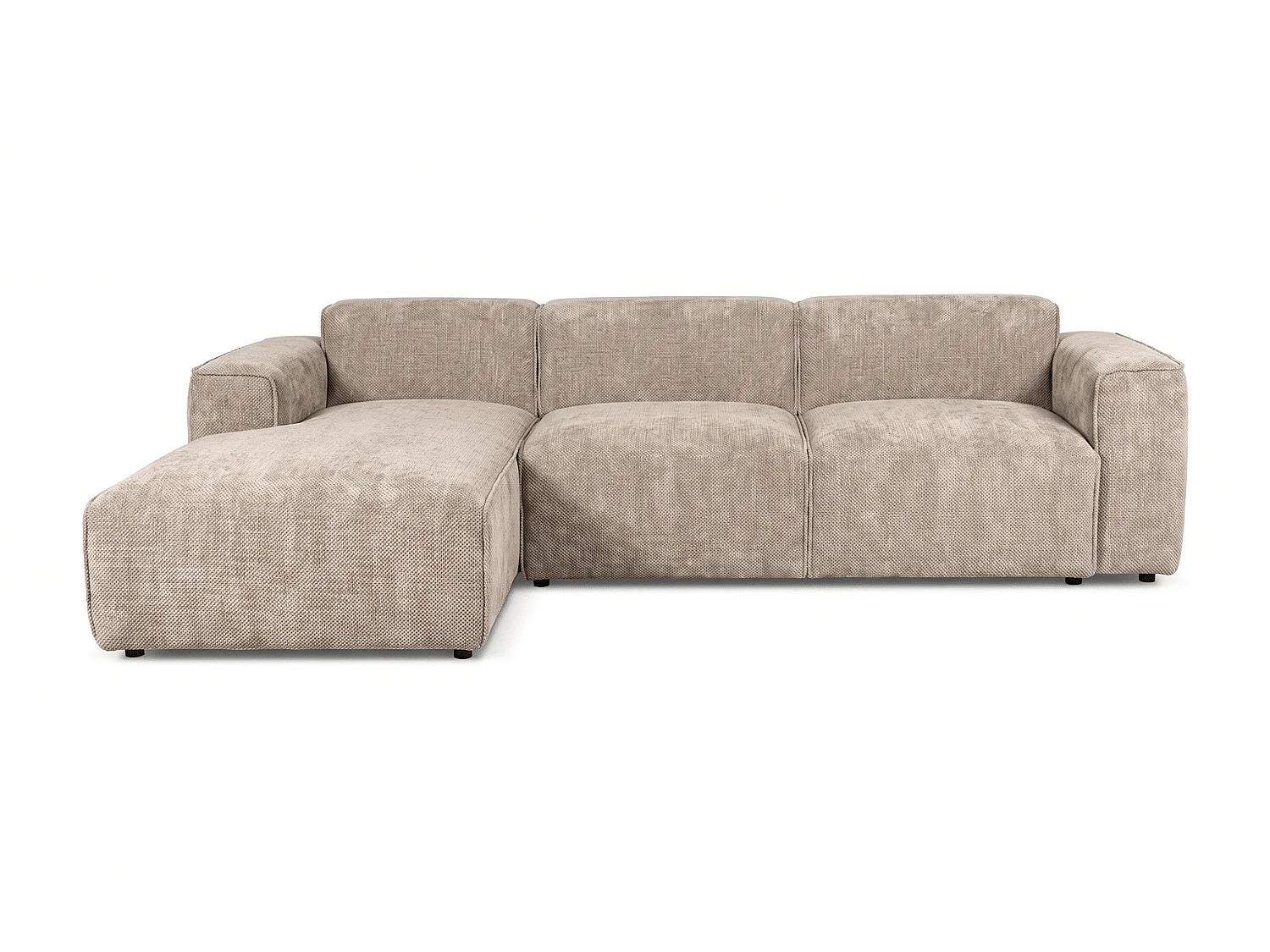 MILKY – canapé d’angle convertible gauche 275x174 cm, VEGA 3 beige