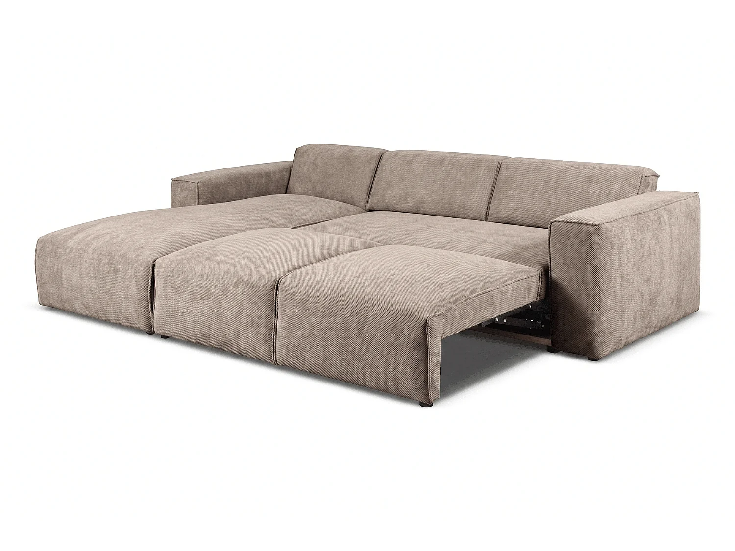 MILKY – canapé d’angle convertible gauche 275x174 cm, VEGA 3 beige