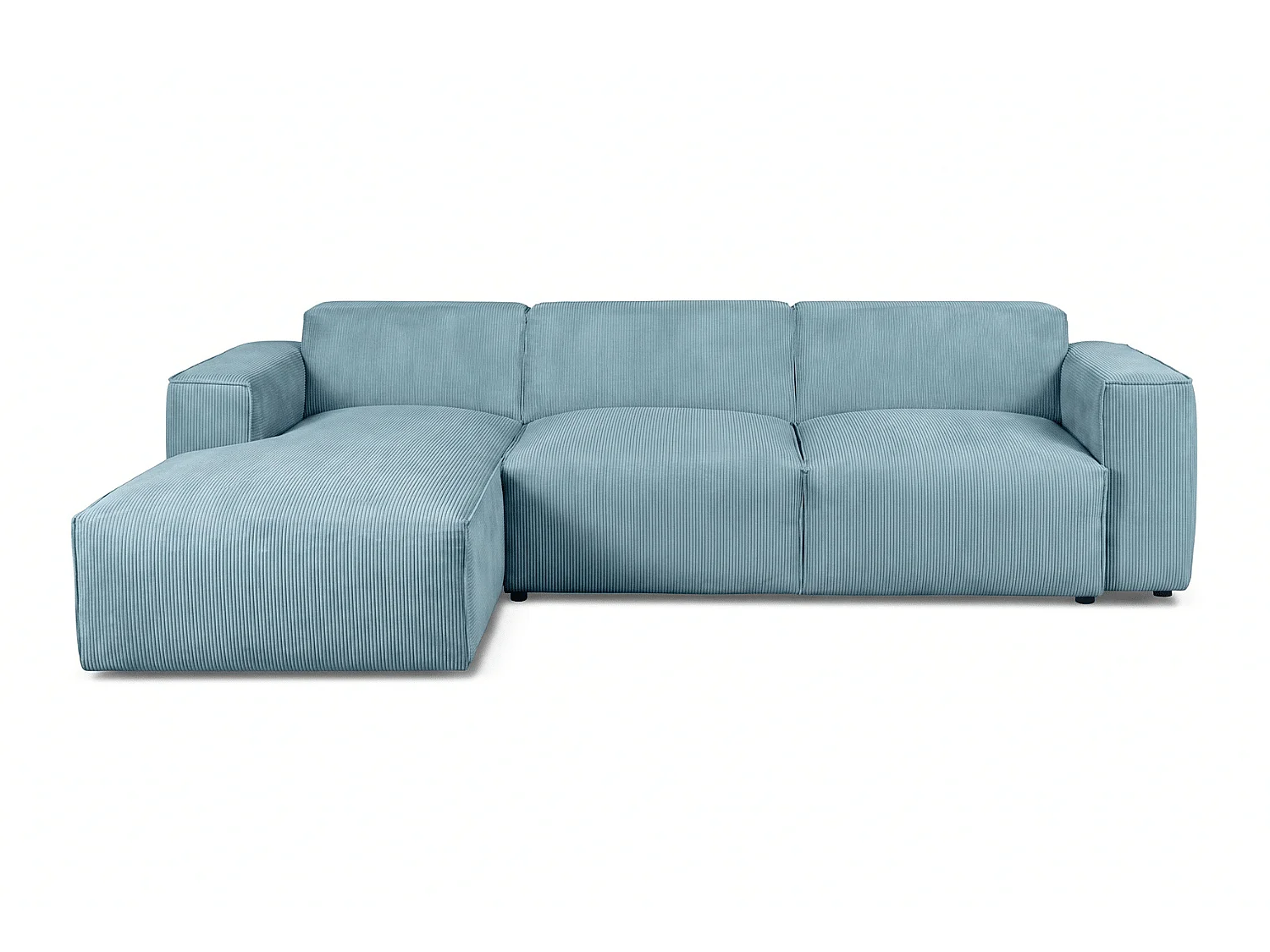 MILKY – canapé d’angle convertible gauche 275x174 cm, FJORD 83 bleu