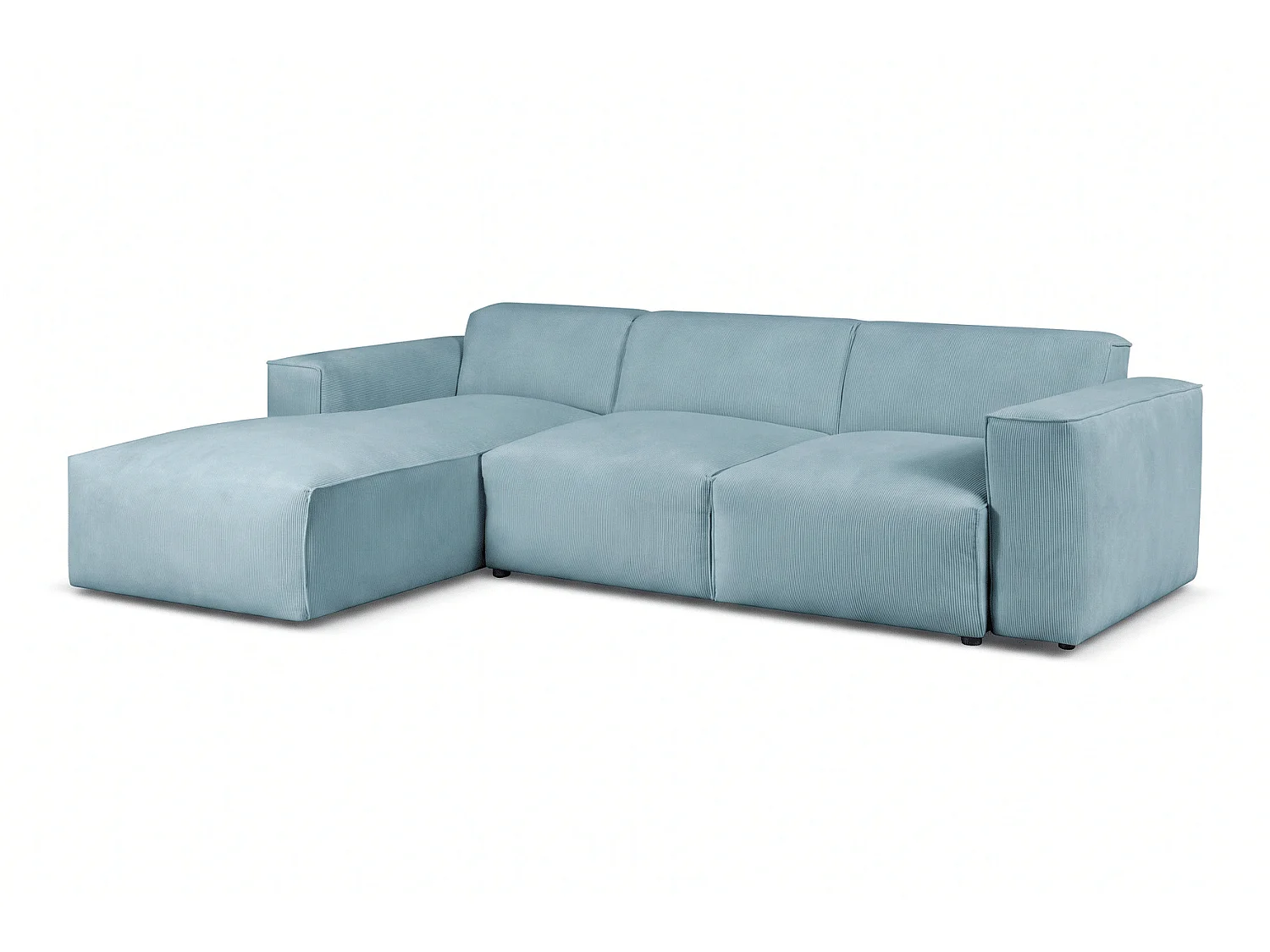 MILKY – canapé d’angle convertible gauche 275x174 cm, FJORD 83 bleu