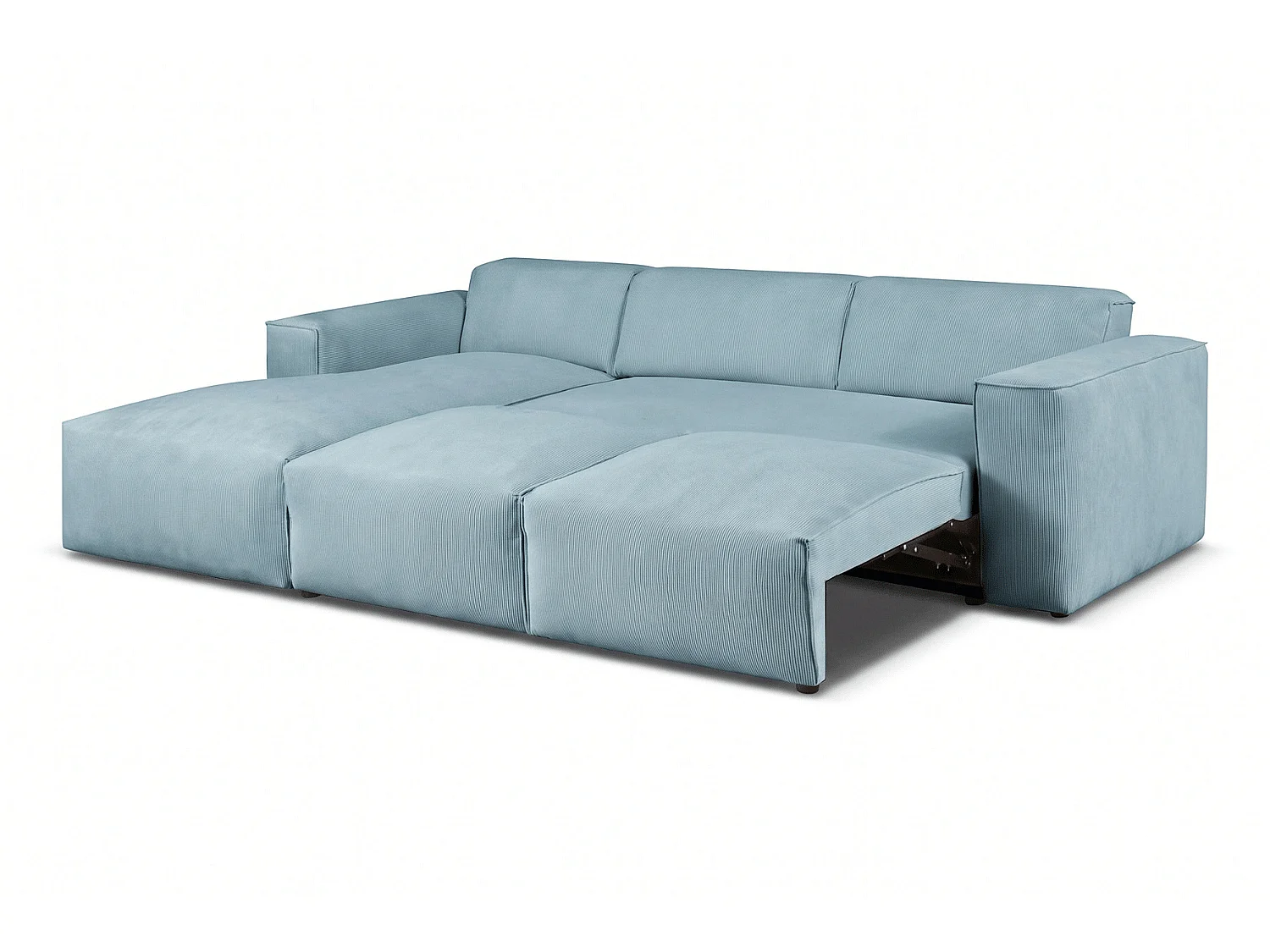 MILKY – canapé d’angle convertible gauche 275x174 cm, FJORD 83 bleu
