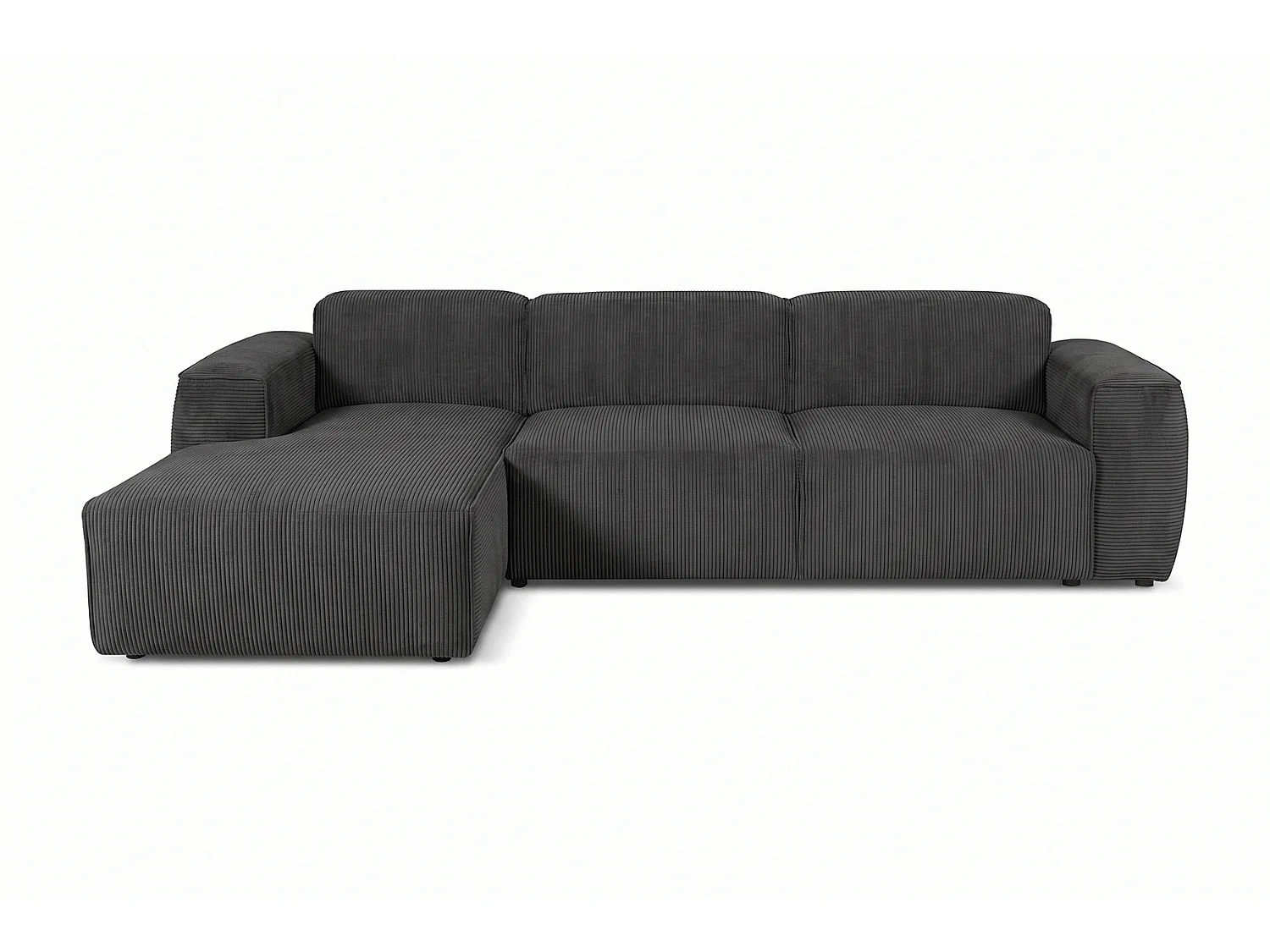 MILKY – canapé d’angle convertible gauche 275x174 cm, FJORD 16 gris