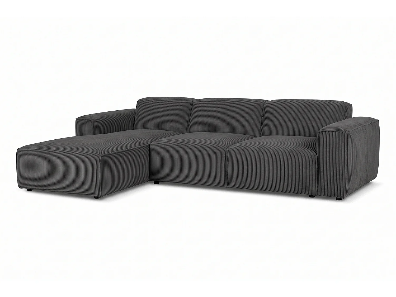 MILKY – canapé d’angle convertible gauche 275x174 cm, FJORD 16 gris