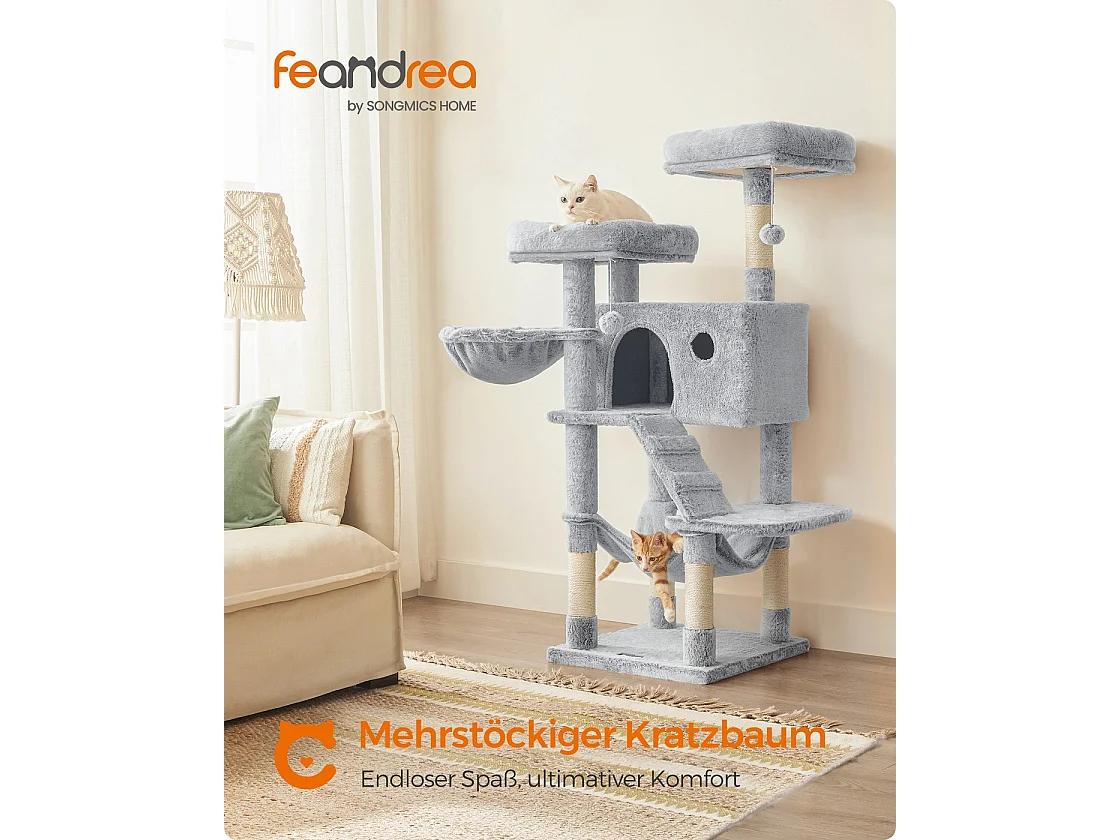 Katzenbaum 49x49x135 cm hellbraun pct162m01