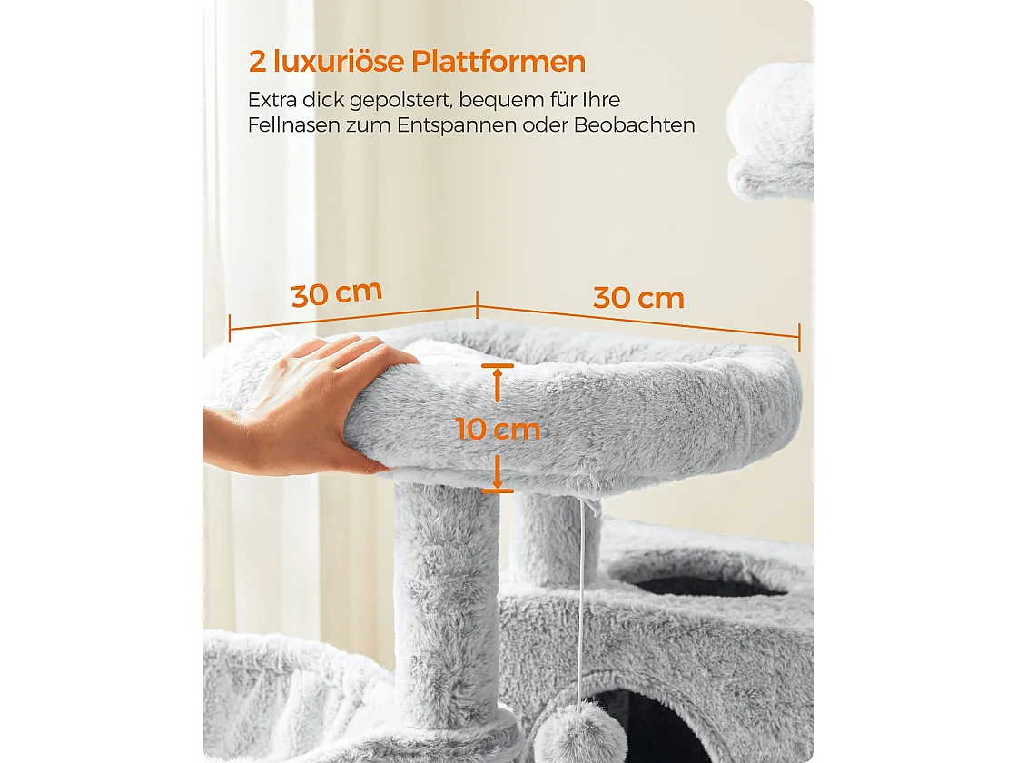 Katzenbaum 49x49x135 cm hellbraun pct162m01