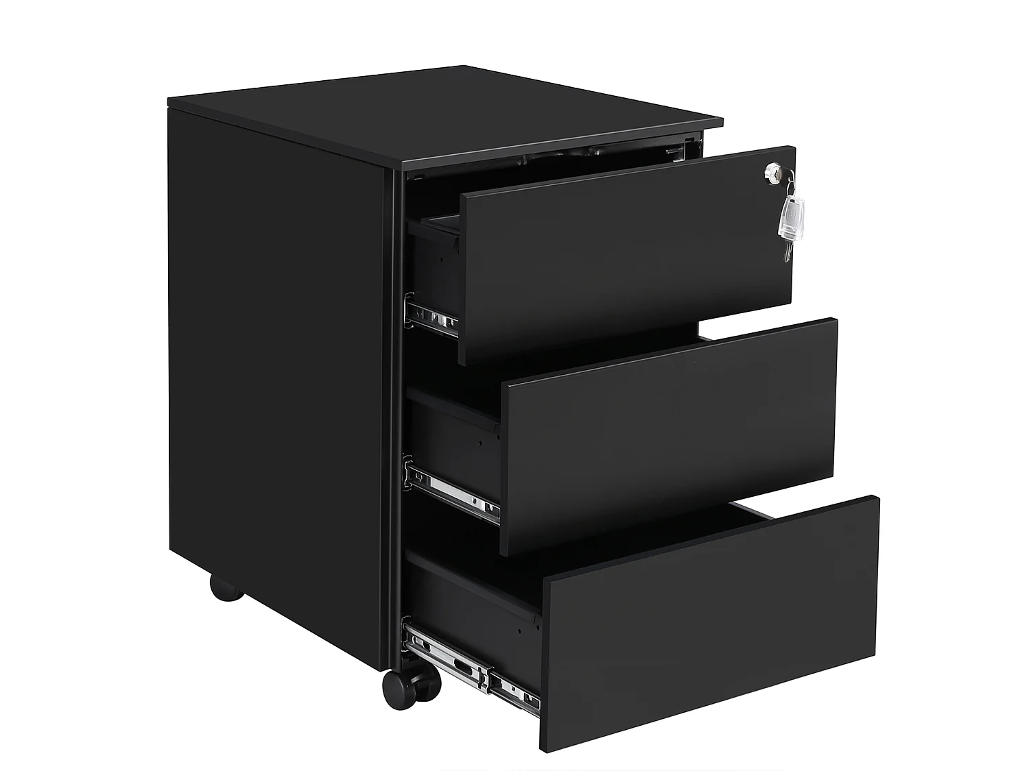 Mobiletto archivio 39x45x55 cm nero