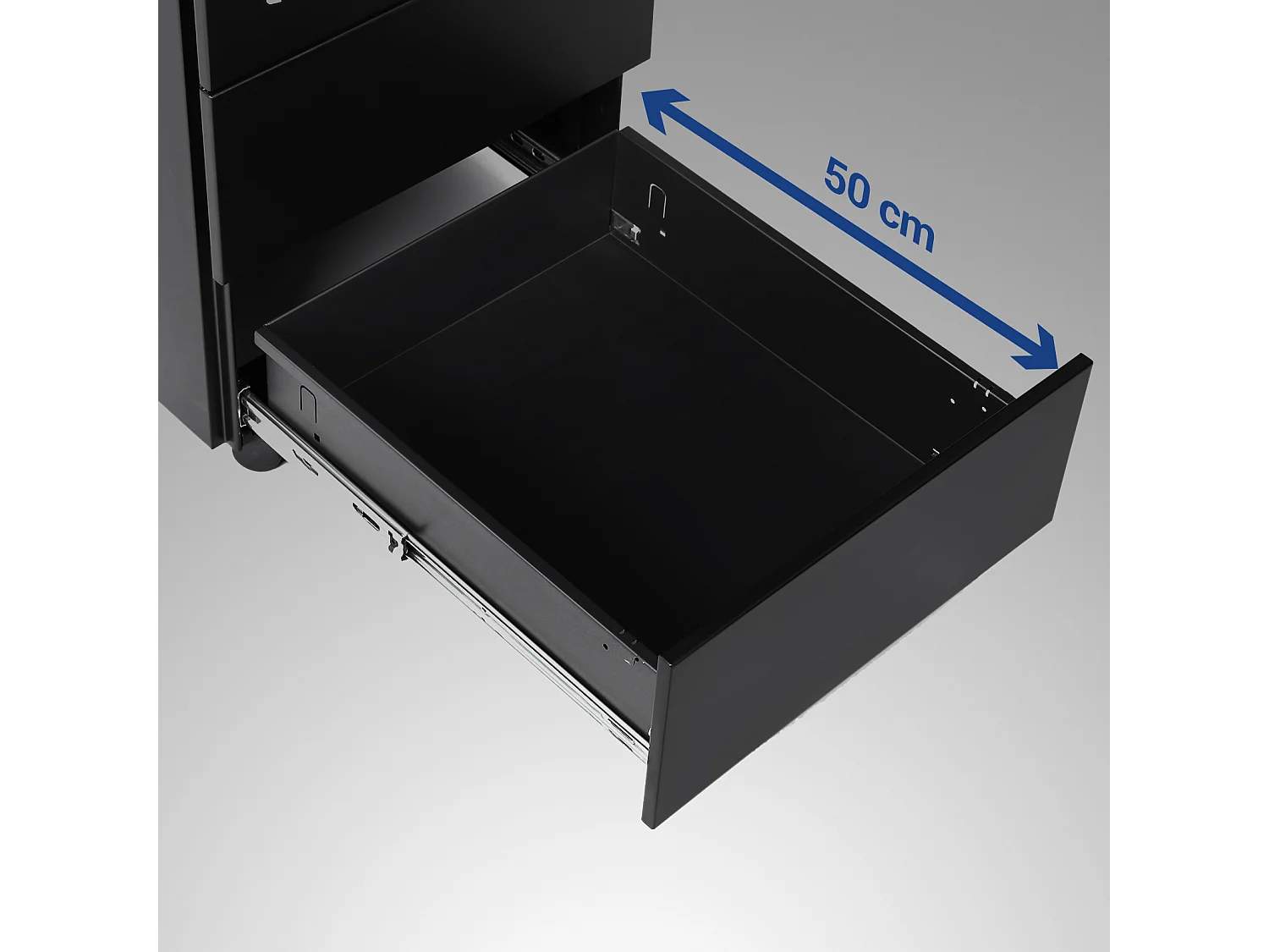 Mobiletto archivio 39x45x55 cm nero