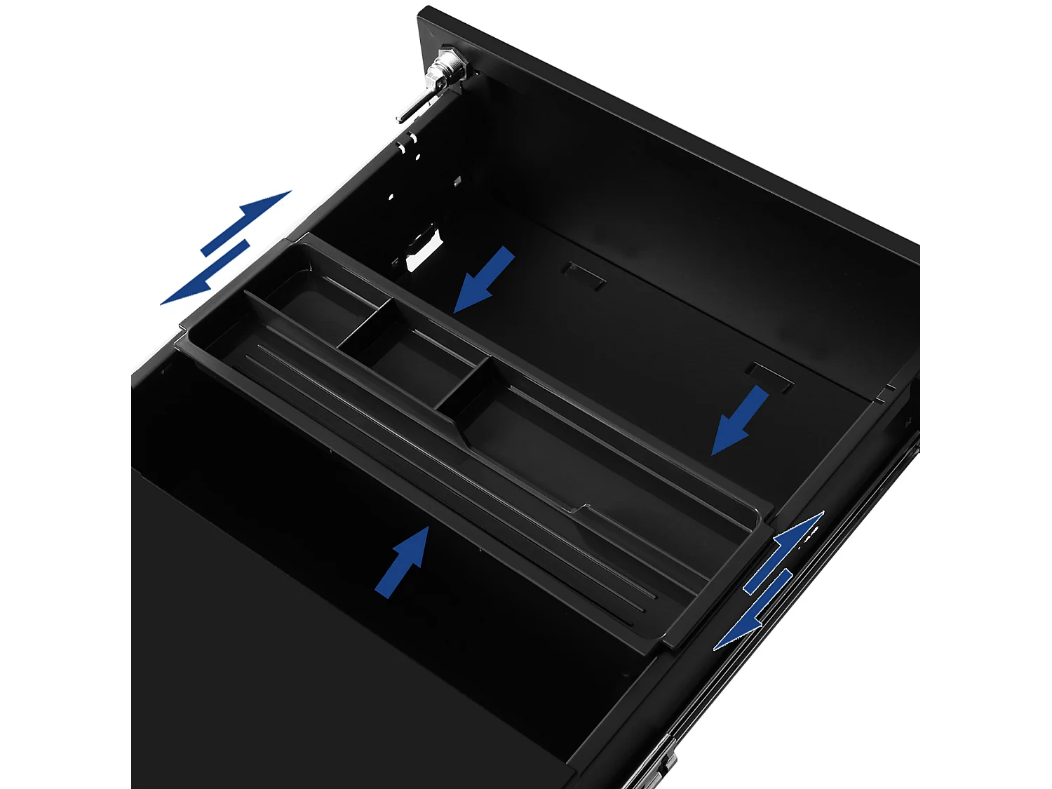Mobiletto archivio 39x45x55 cm nero