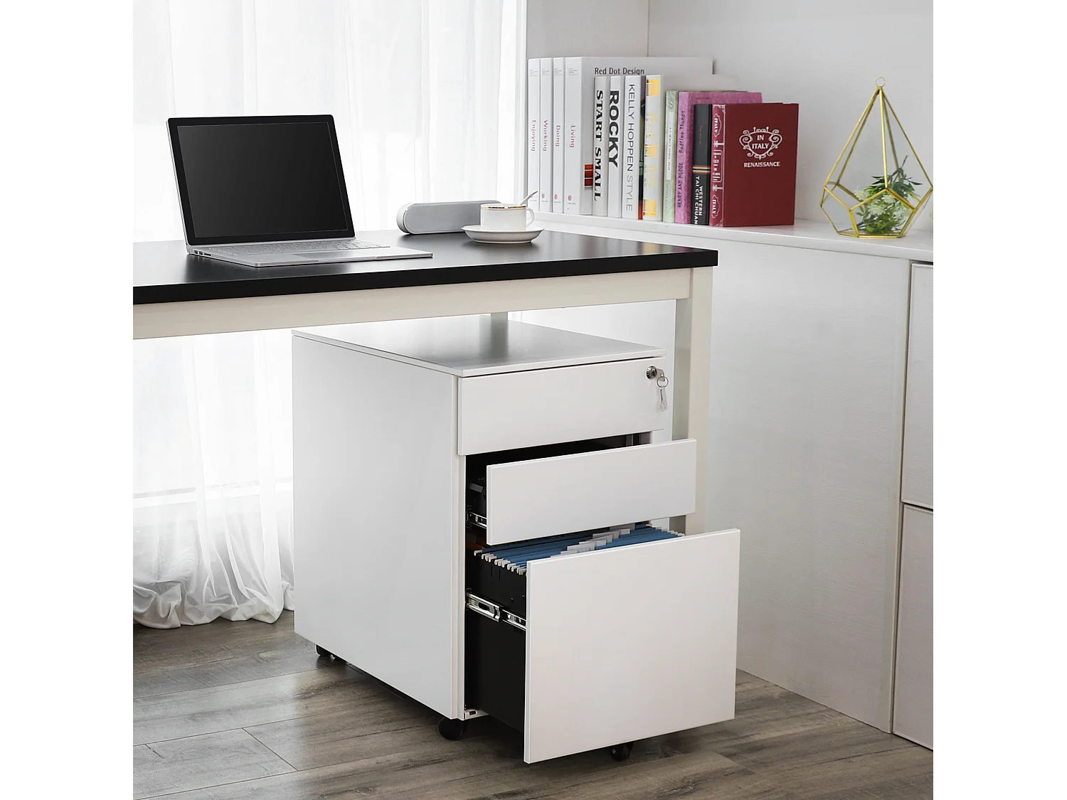 Rolling cabinet 60x52x39 cm black