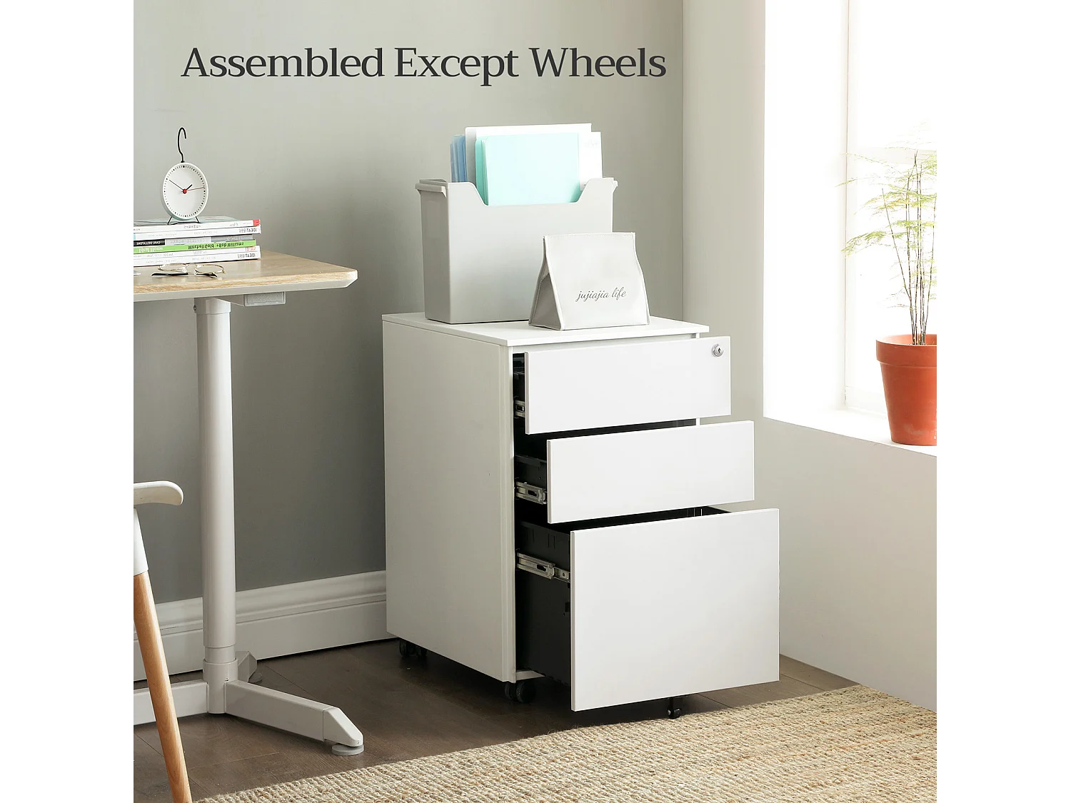 Rolling cabinet 60x52x39 cm black