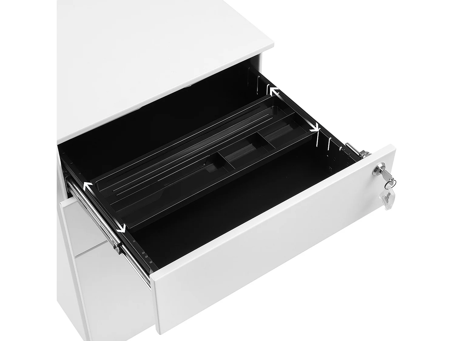 Rolling cabinet 60x52x39 cm black