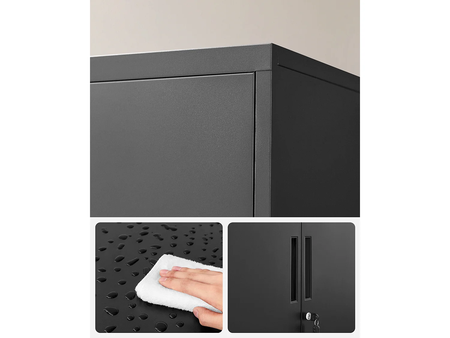 Mobiletto archivio 80x40x90 cm nero