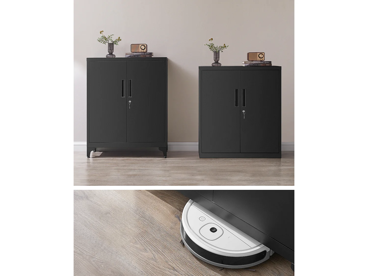 Mobiletto archivio 80x40x90 cm nero