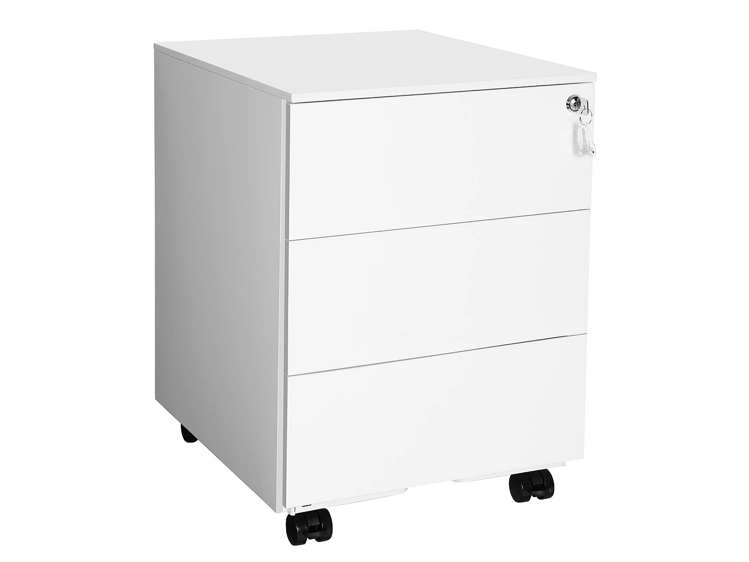 Mobiletto archivio 55x45x39 cm contenitore mobile in acciaio bianco con ruote