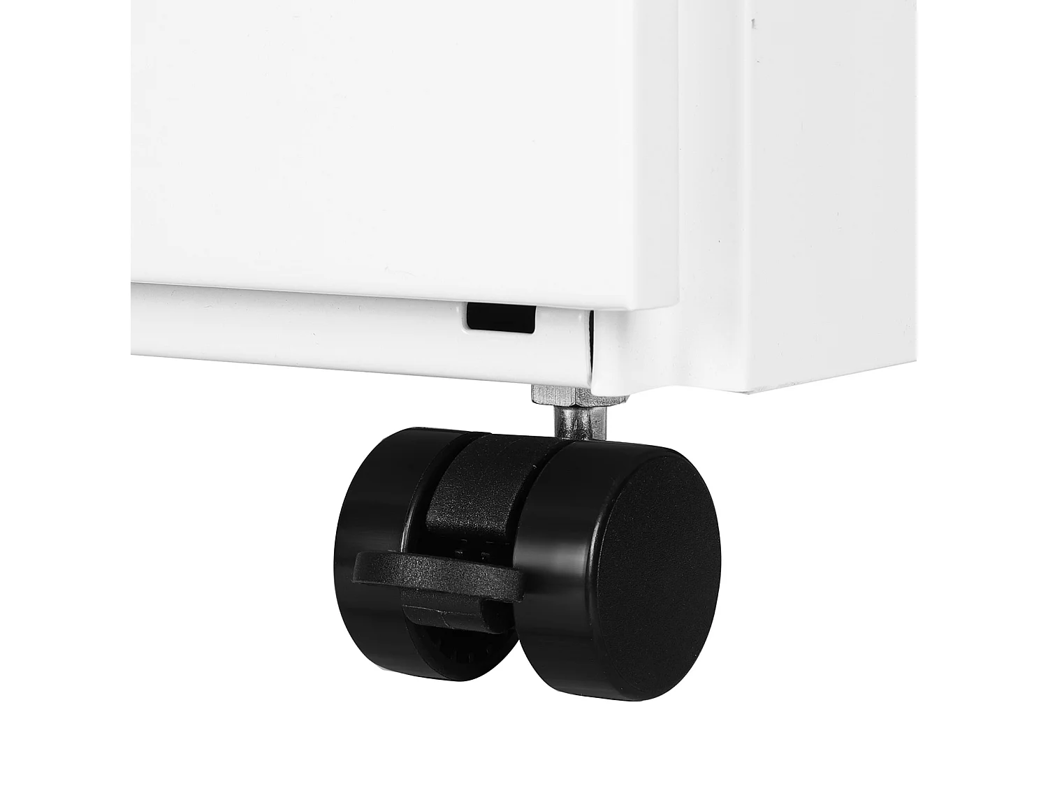 Mobiletto archivio 55x45x39 cm contenitore mobile in acciaio bianco con ruote
